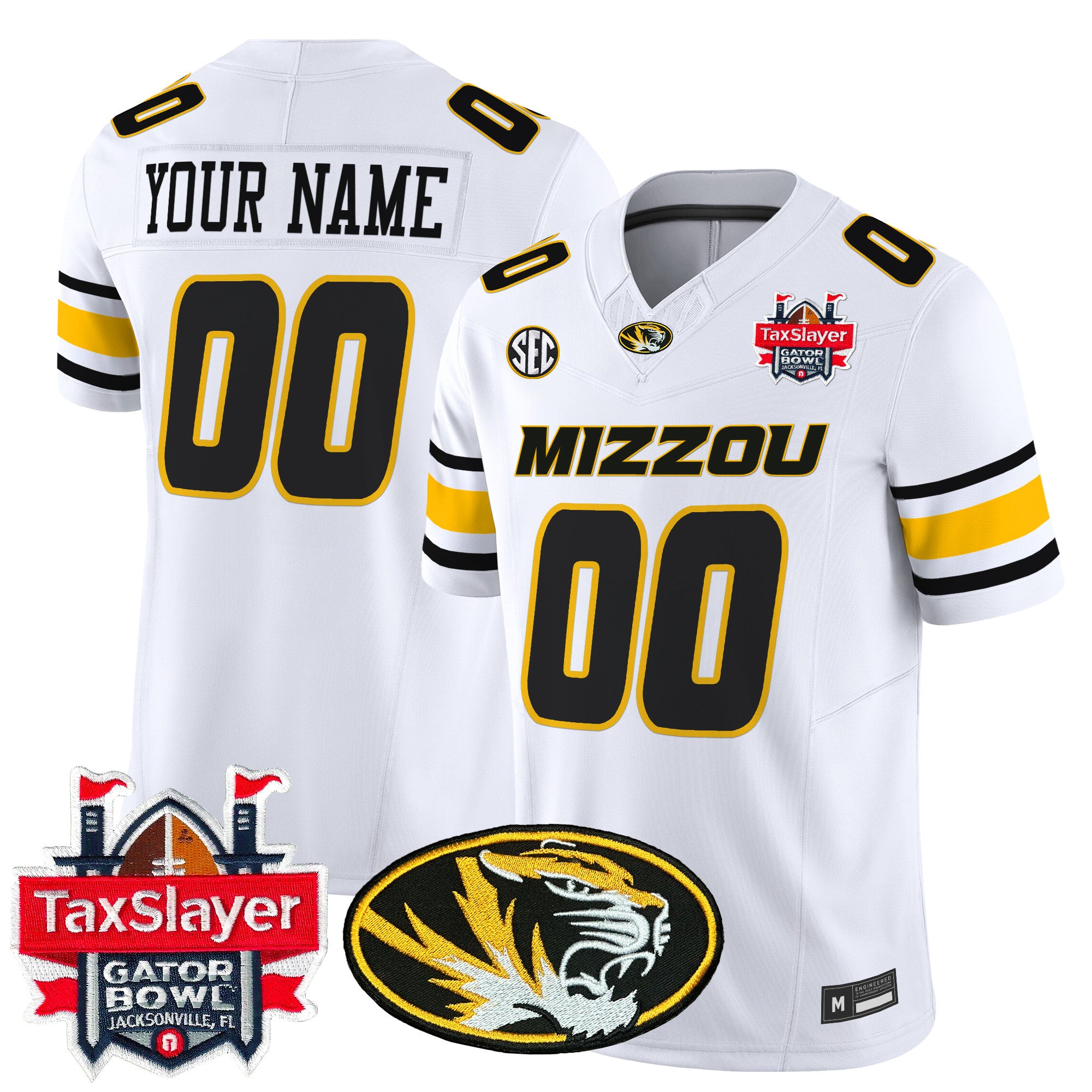 Missouri Tigers 2025 Gator Bowl Vapor Limited Custom Jersey - All Stitched