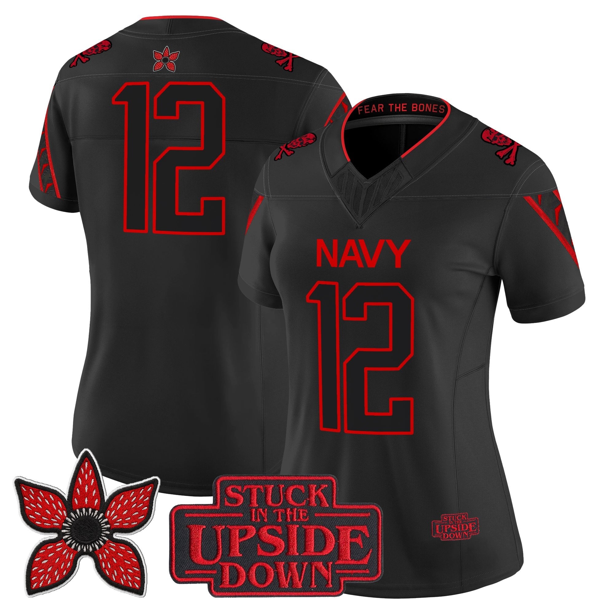 Navy Midshipmen 'Stranger Things x Jolly Roger Edition' Vapor Limited Jersey - All Stitched
