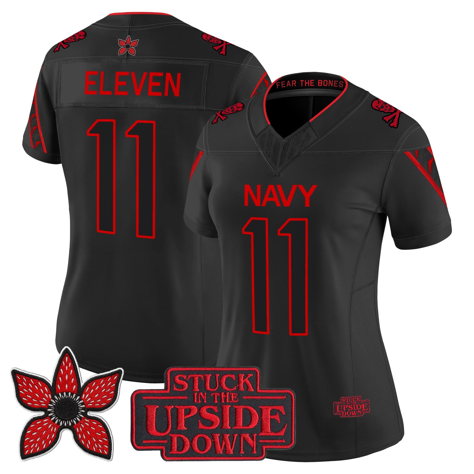 Navy Midshipmen 'Stranger Things x Jolly Roger Edition' Vapor Limited Jersey - All Stitched