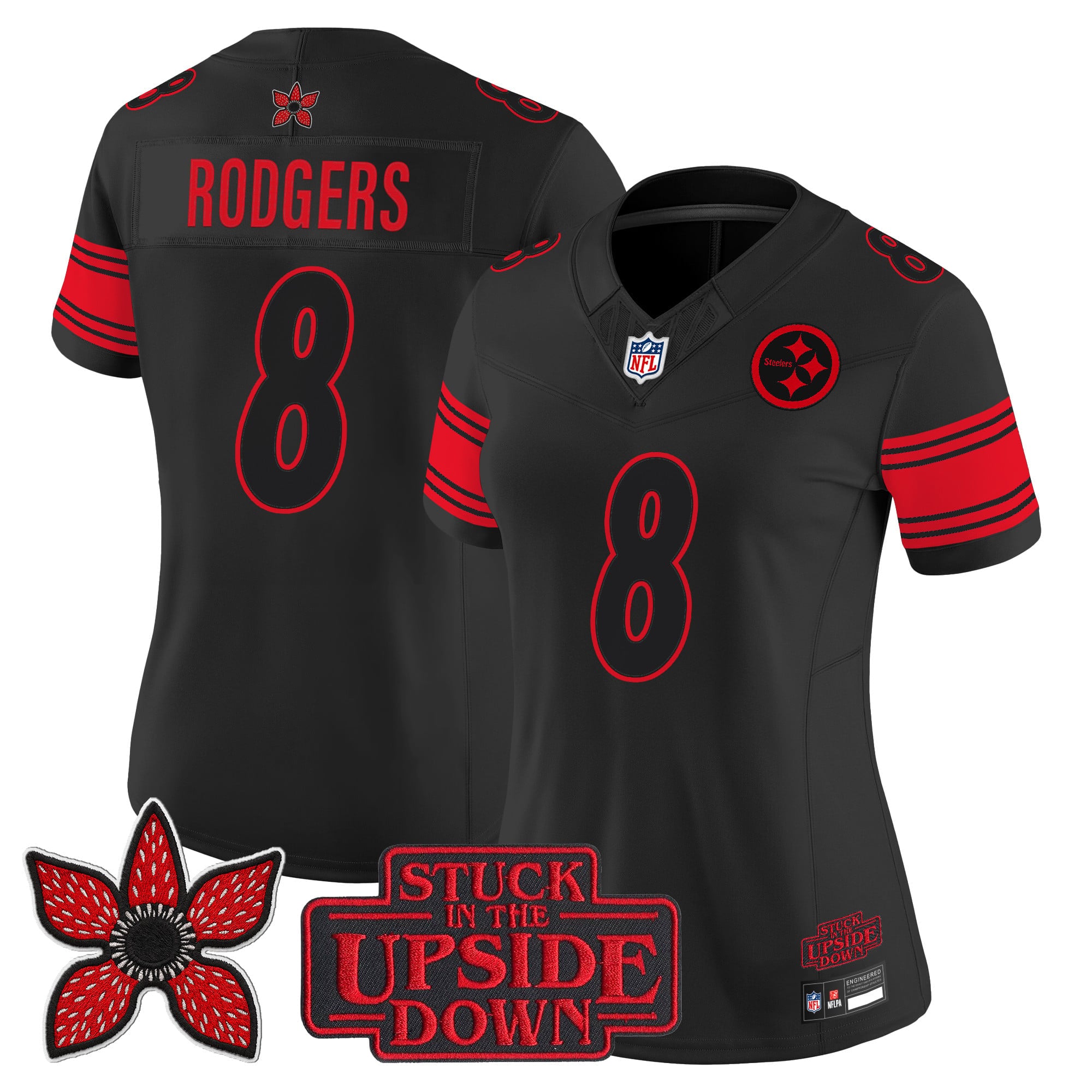 Pittsburgh Steelers 'Stranger Things Edition' Vapor Limited Jersey - All Stitched