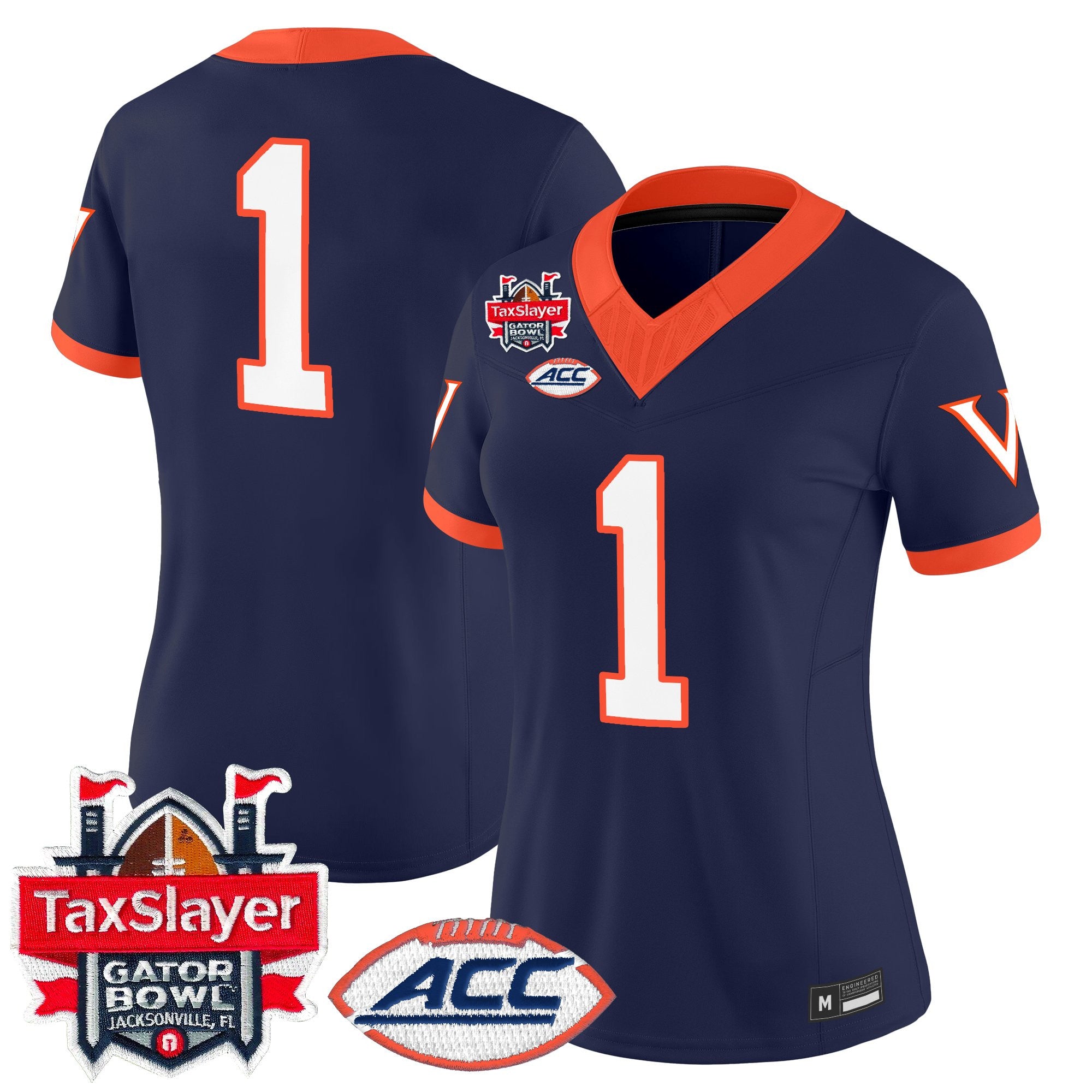 Women's Virginia Cavaliers 1995 Throwbacks Vapor Limited Jersey - Gator Bowl Patch - All Stitched