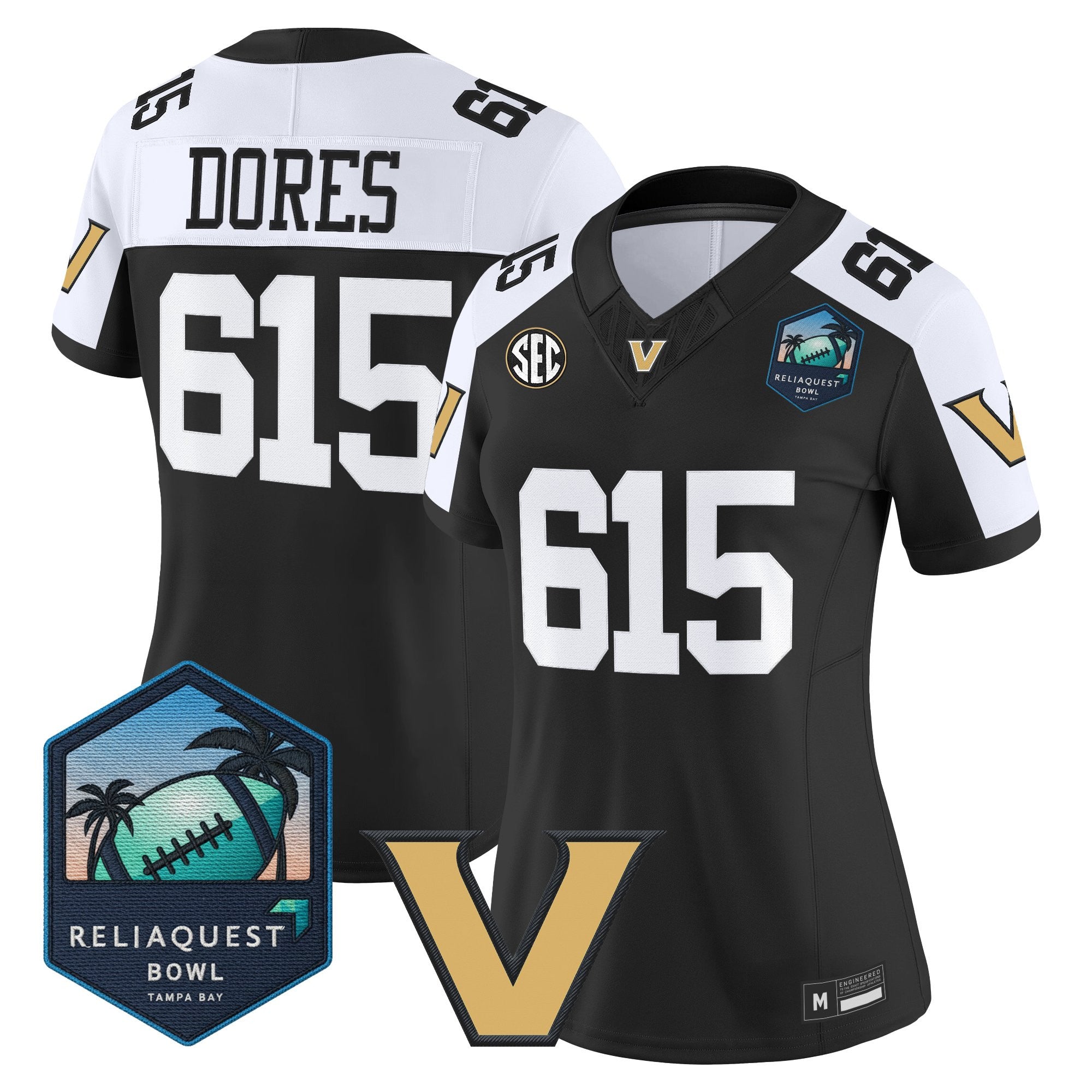 Women's Vanderbilt Commodores 2025 ReliaQuest Bowl Vapor Limited Jersey - All Stitched