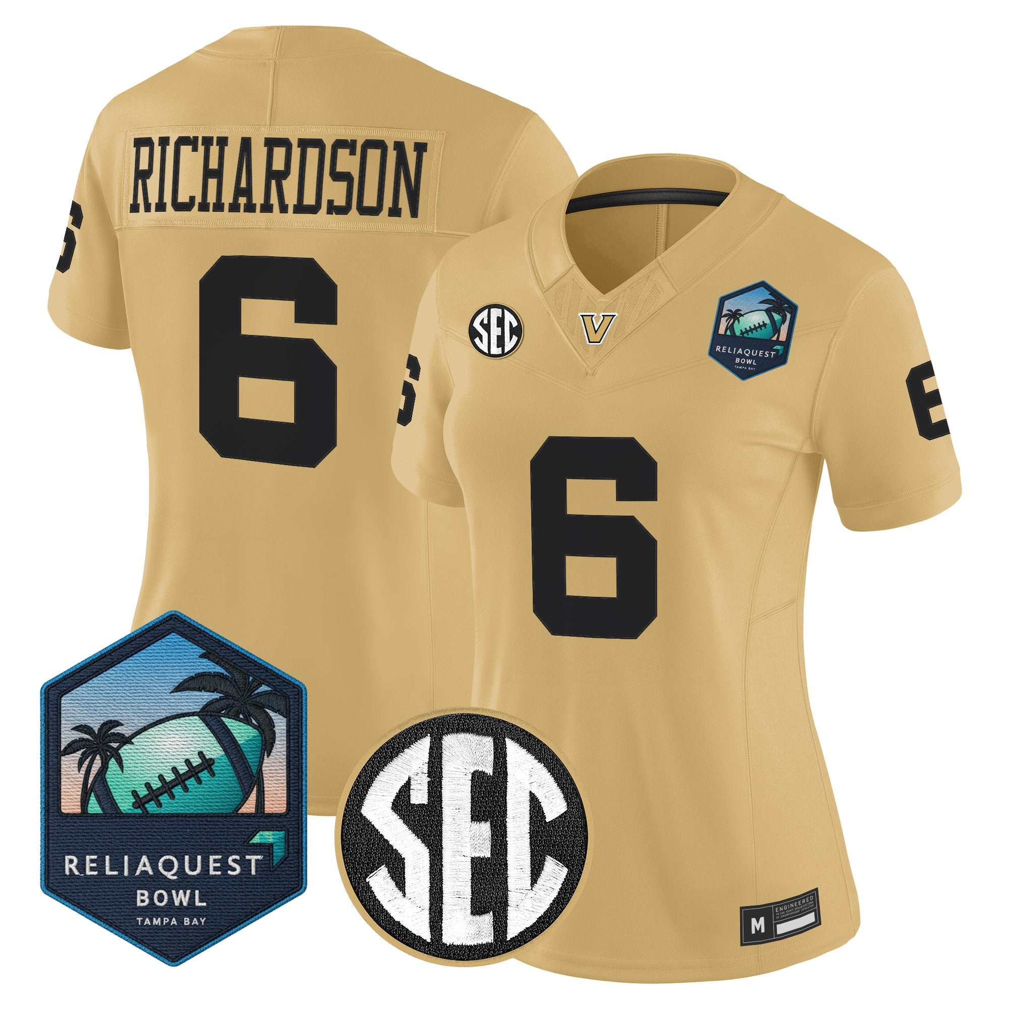 Women's Vanderbilt Commodores 2025 ReliaQuest Bowl Vapor Limited Jersey - All Stitched
