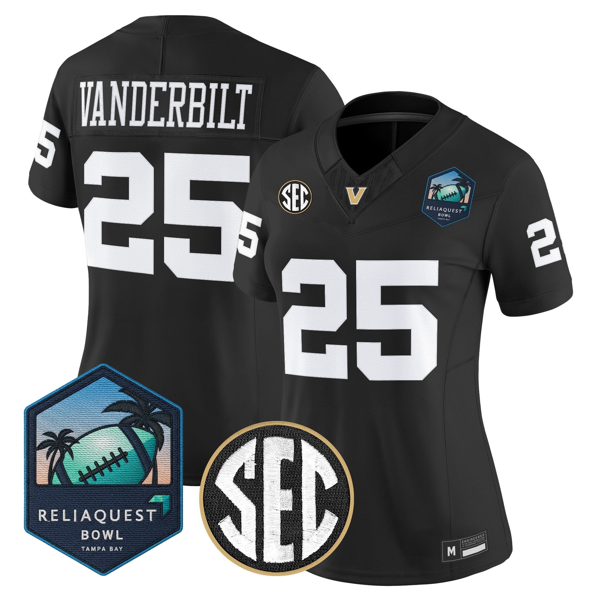 Women's Vanderbilt Commodores 2025 ReliaQuest Bowl Vapor Limited Jersey - All Stitched