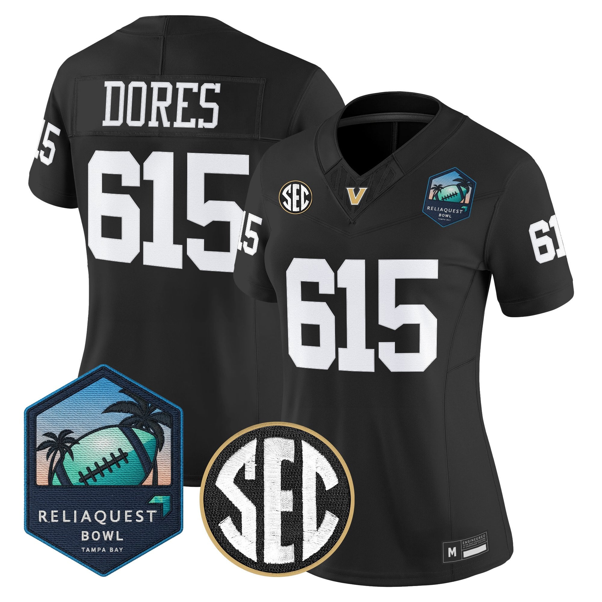Women's Vanderbilt Commodores 2025 ReliaQuest Bowl Vapor Limited Jersey - All Stitched