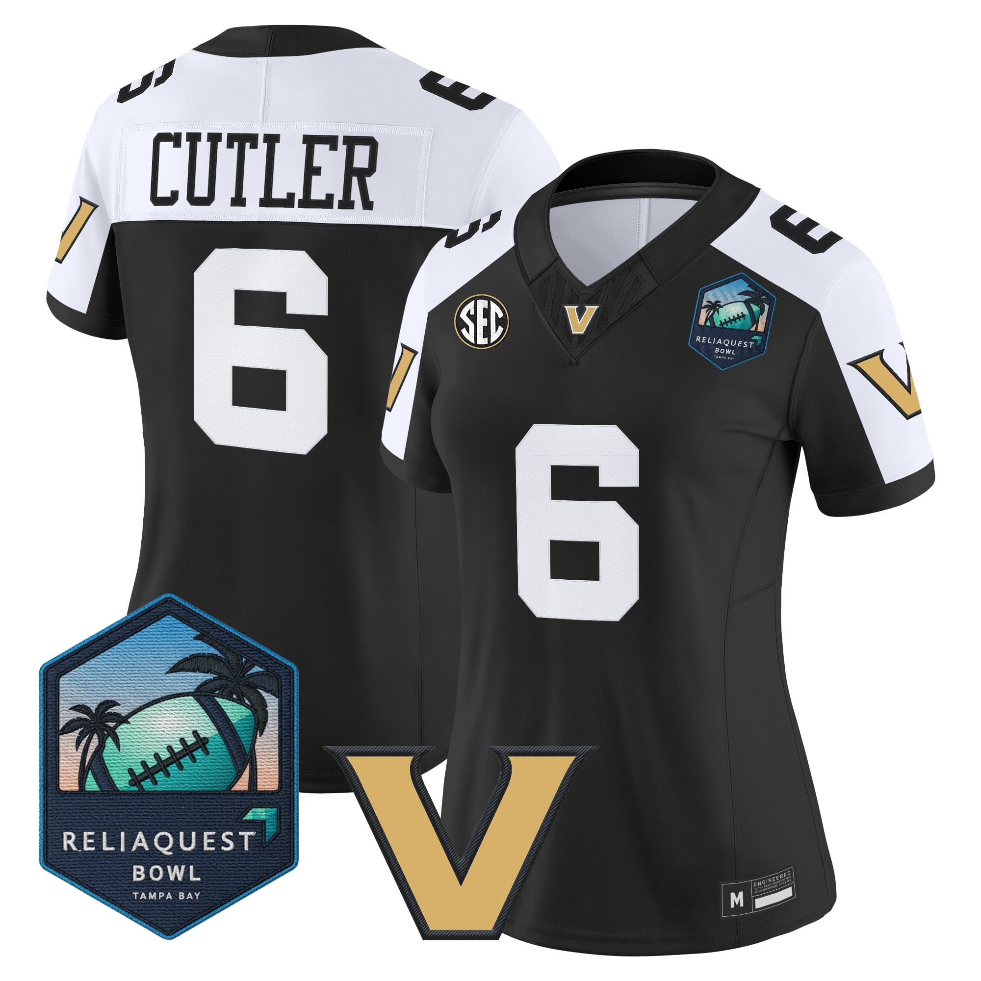 Women's Vanderbilt Commodores 2025 ReliaQuest Bowl Vapor Limited Jersey - All Stitched