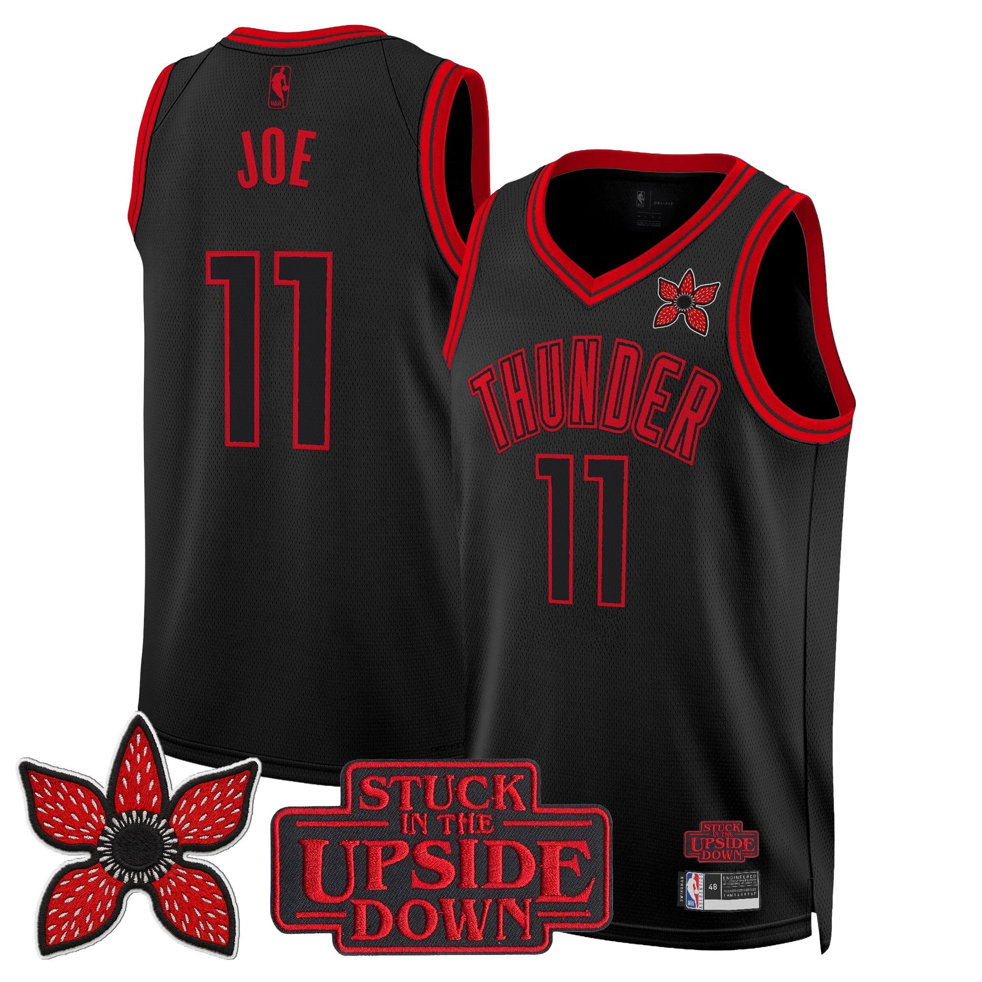 Men's Oklahoma City Thunder 'Stranger Things Edition' Swingman Jersey - All Stitched