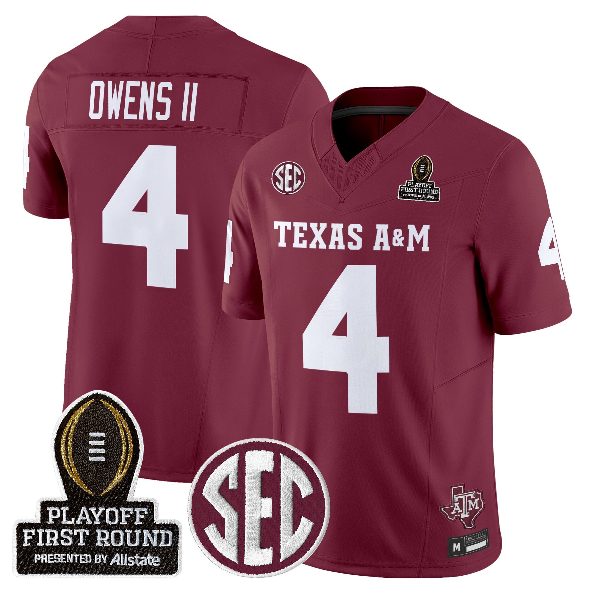 Men's Texas A&M Aggies 2025 Playoff First Round Vapor Limited Jersey - All Stitched