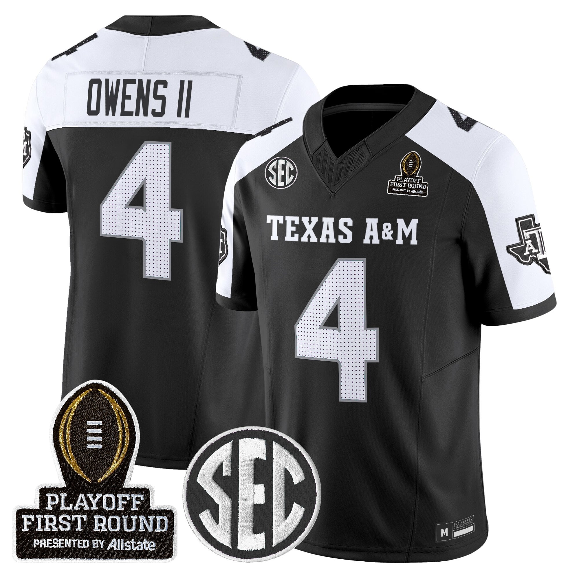 Men's Texas A&M Aggies 2025 Playoff First Round Vapor Limited Jersey - All Stitched