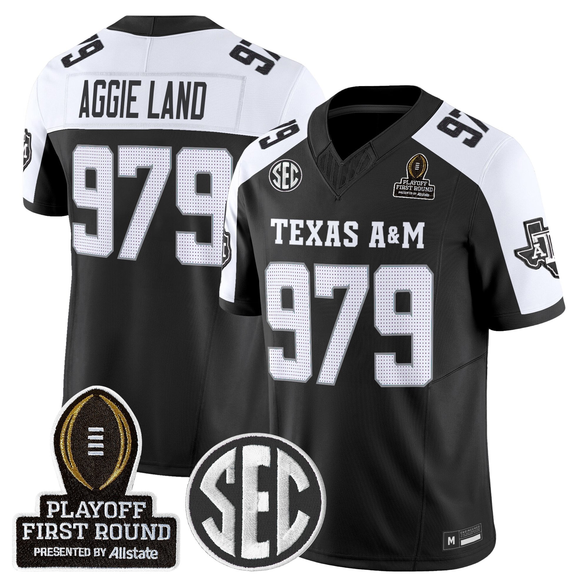 Men's Texas A&M Aggies 2025 Playoff First Round Vapor Limited Jersey - All Stitched
