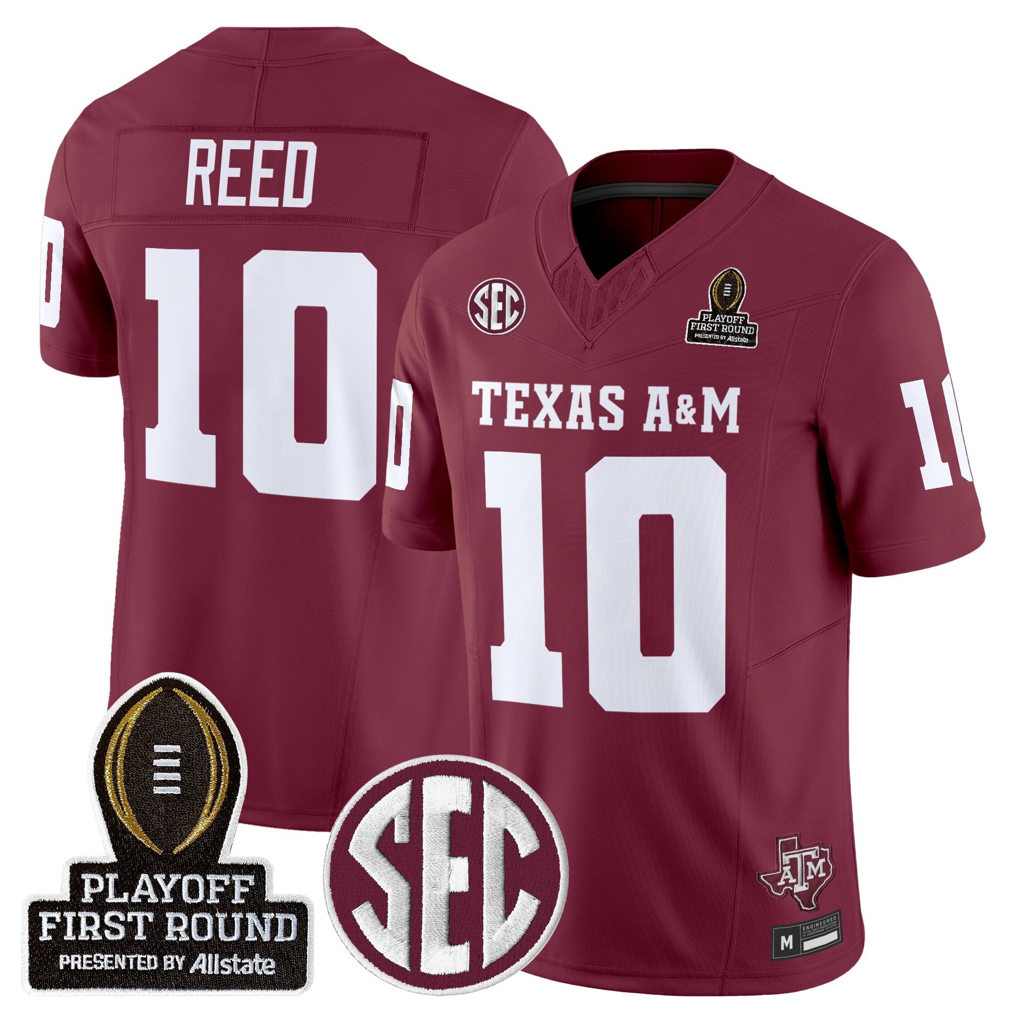 Men's Texas A&M Aggies 2025 Playoff First Round Vapor Limited Jersey - All Stitched
