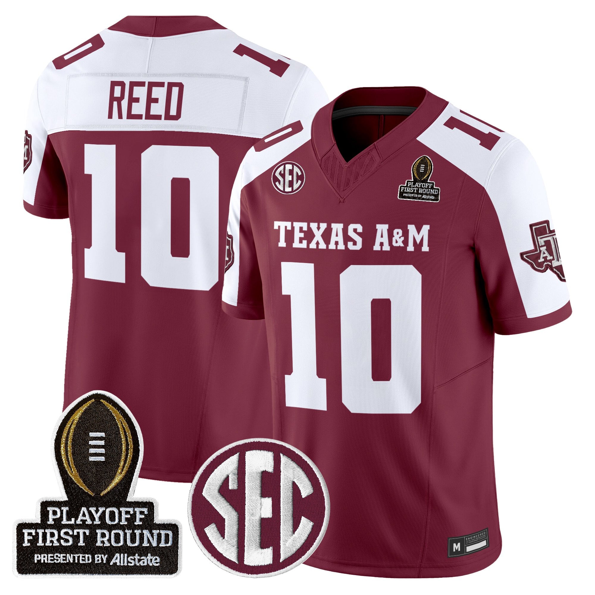 Men's Texas A&M Aggies 2025 Playoff First Round Vapor Limited Jersey - All Stitched