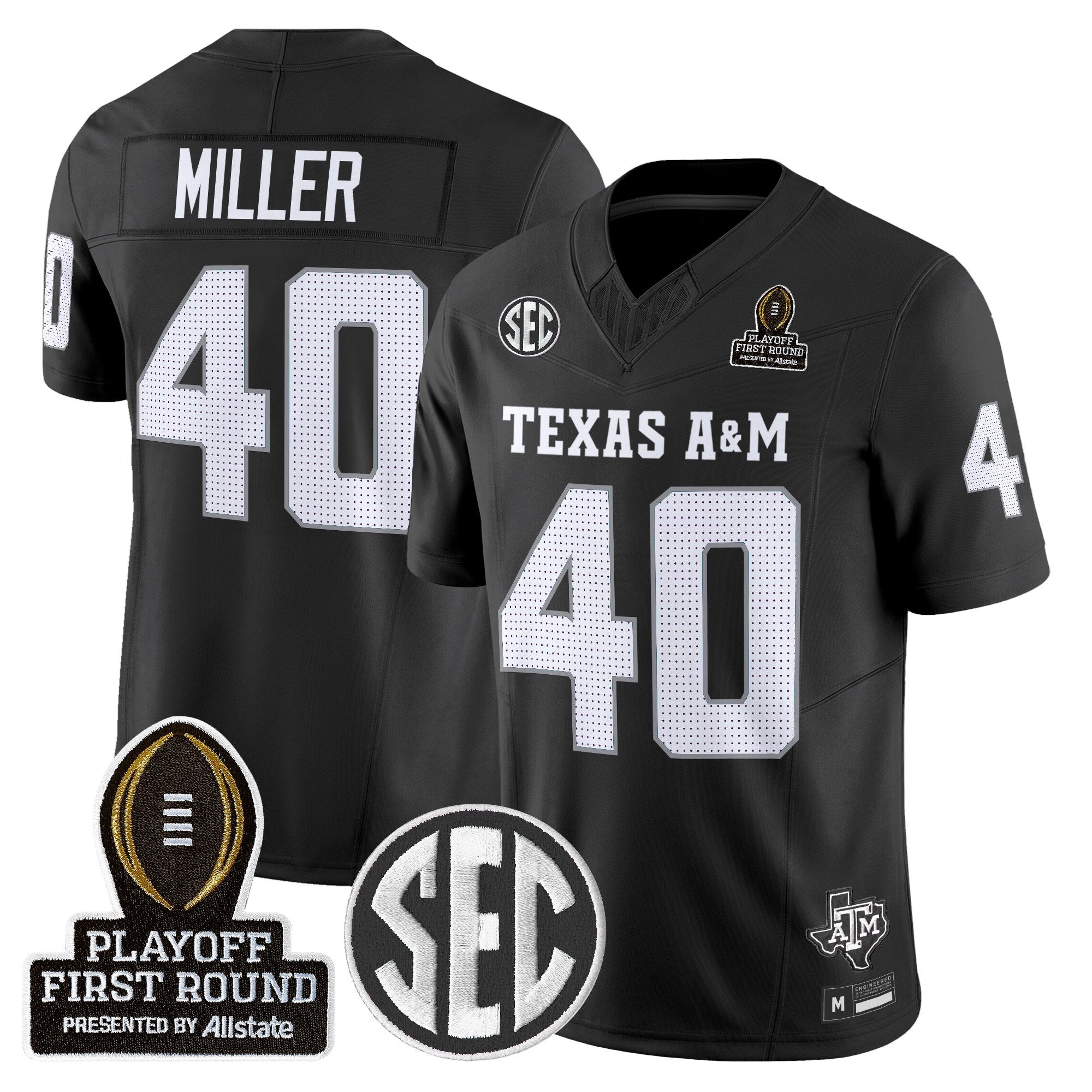 Men's Texas A&M Aggies 2025 Playoff First Round Vapor Limited Jersey - All Stitched