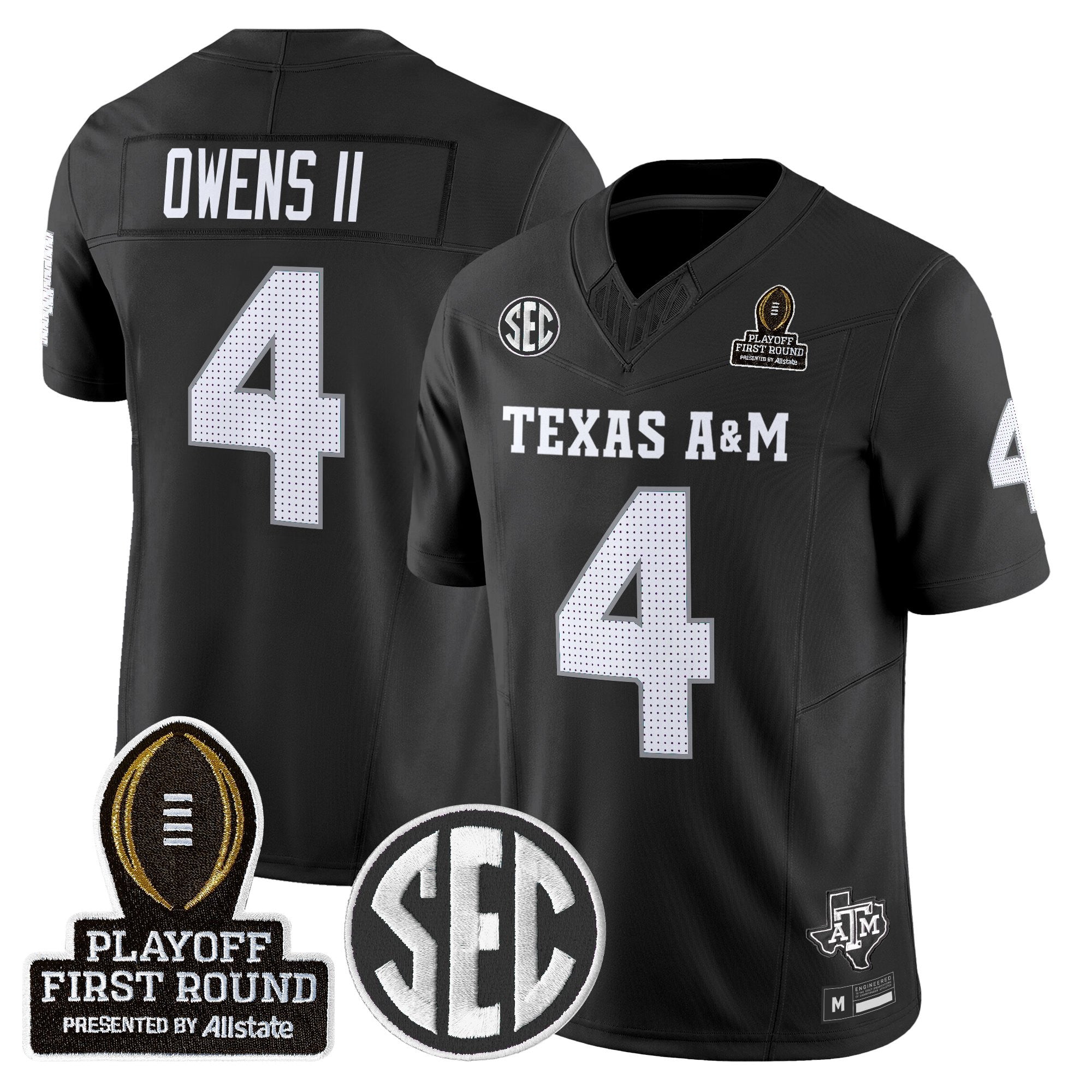 Men's Texas A&M Aggies 2025 Playoff First Round Vapor Limited Jersey - All Stitched