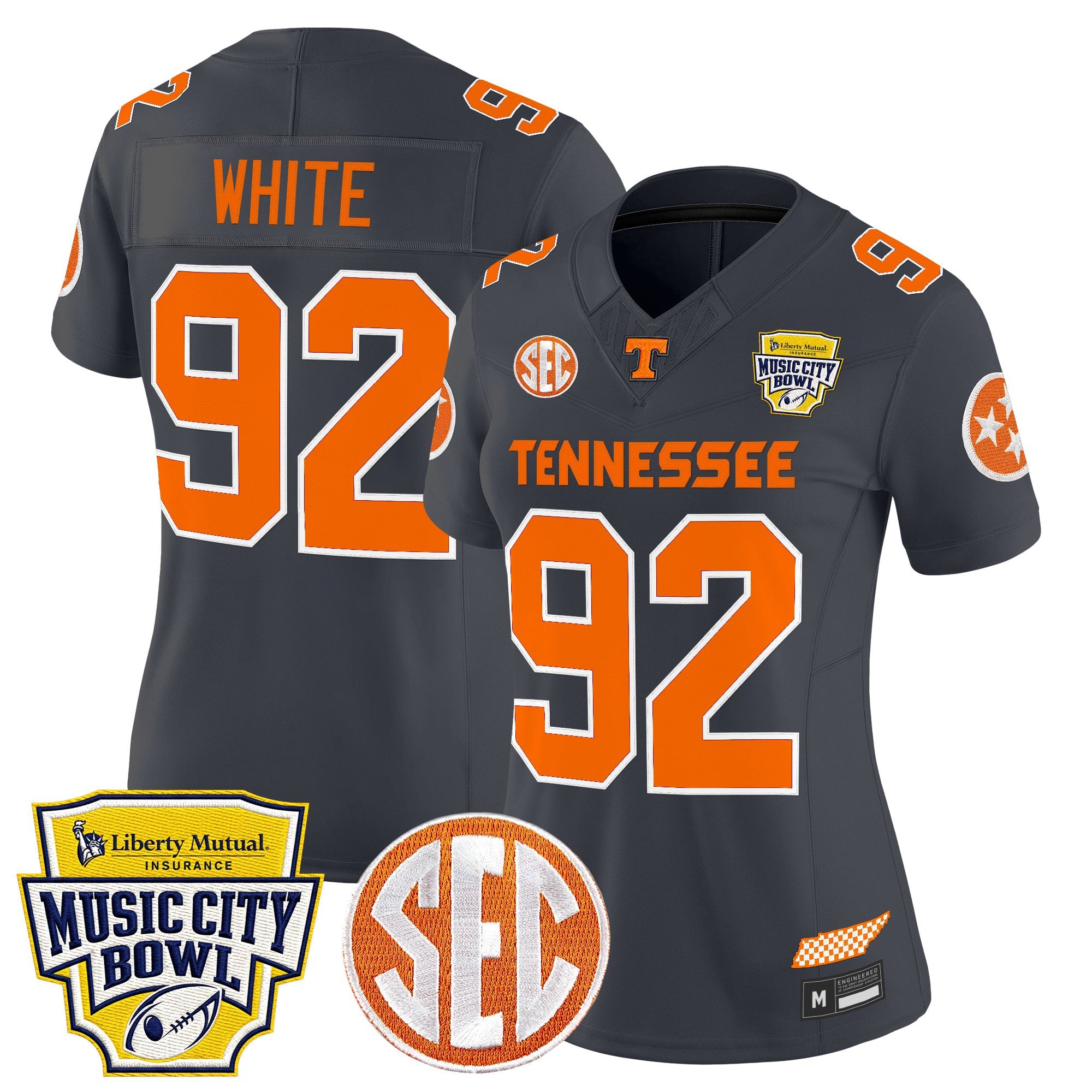 Women's Tennessee Volunteers 2025 Music City Bowl Vapor Limited Jersey - All Stitched