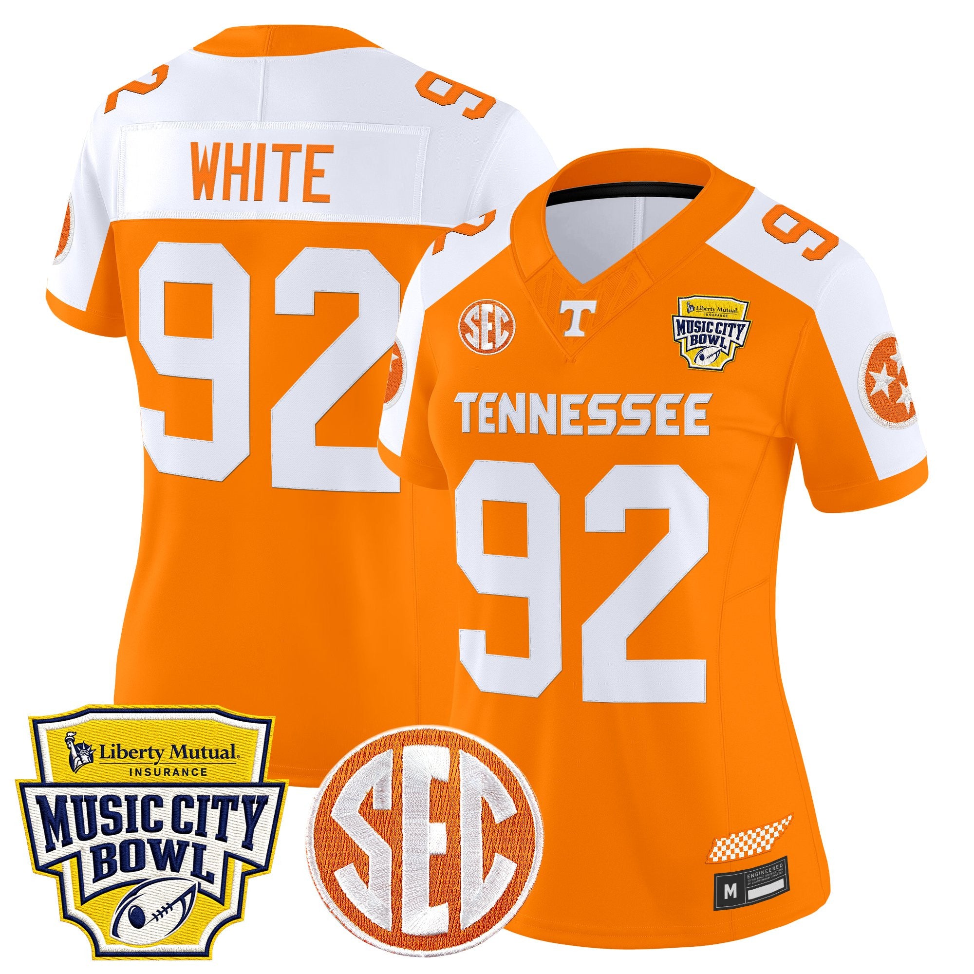 Women's Tennessee Volunteers 2025 Music City Bowl Vapor Limited Jersey - All Stitched