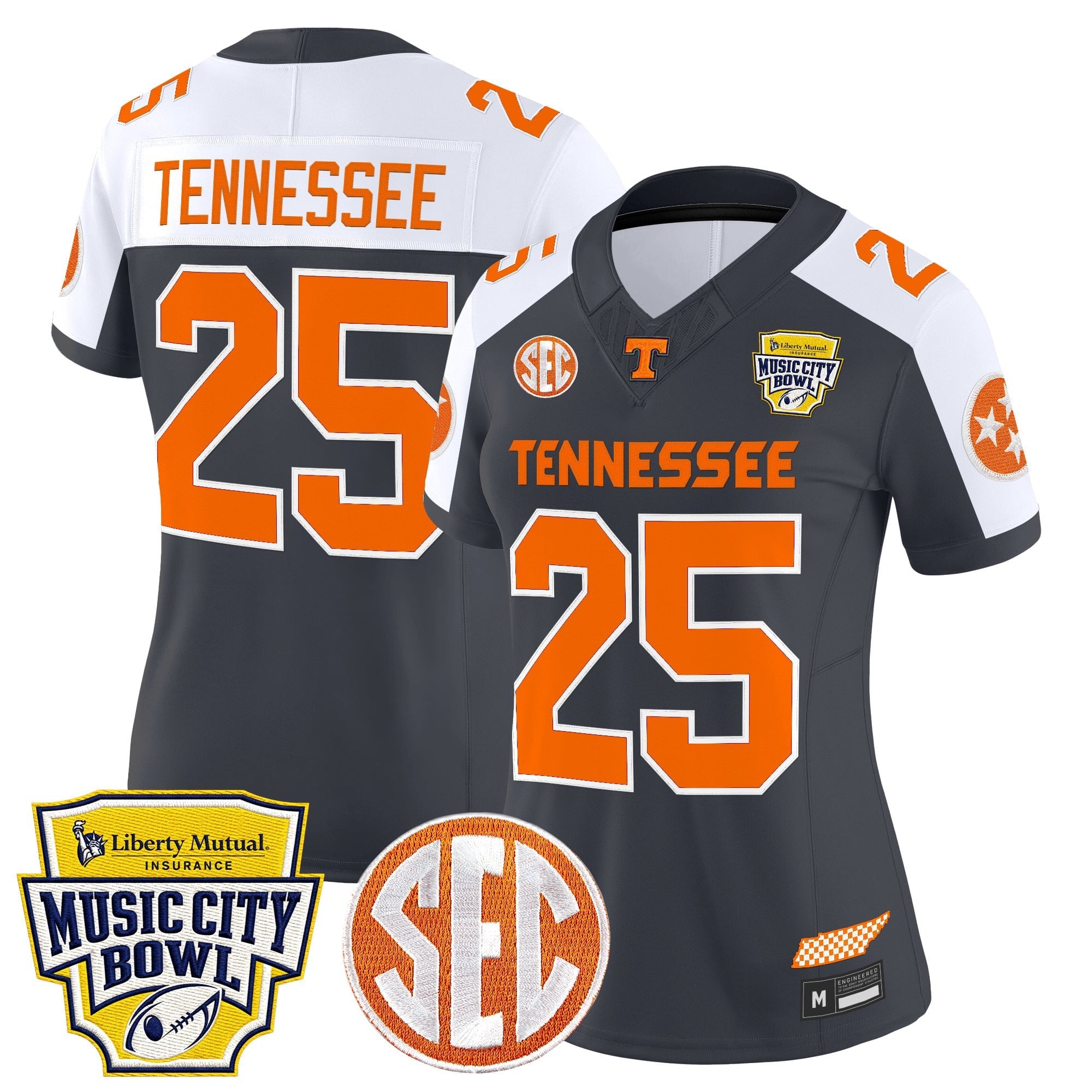 Women's Tennessee Volunteers 2025 Music City Bowl Vapor Limited Jersey - All Stitched