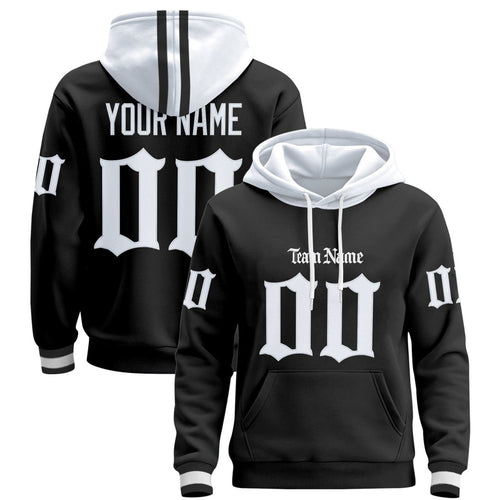 Black White Gothic Custom Pullover Hoodie
