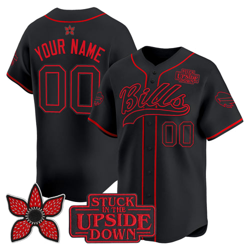 Buffalo Bills 'Stranger Things Edition' Vapor Baseball Custom Jersey - All Stitched