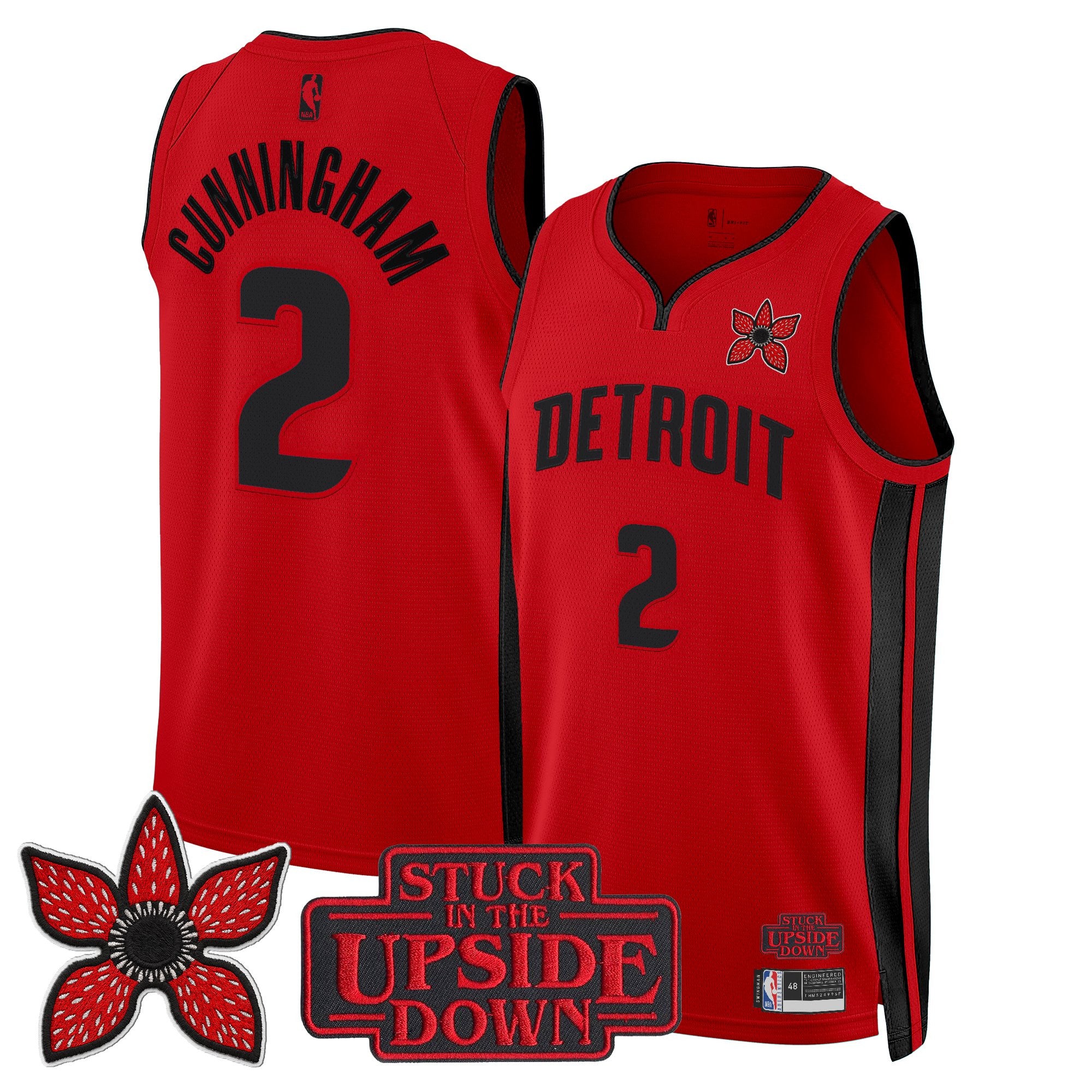Men's Detroit Pistons 'Stranger Things Edition' Swingman Jersey - All Stitched