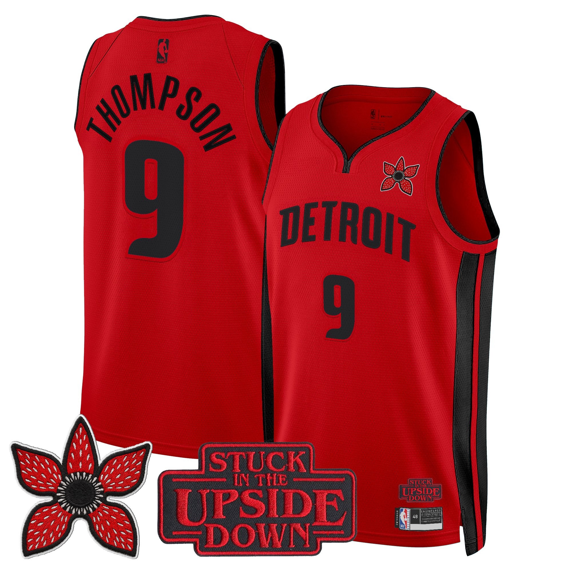 Men's Detroit Pistons 'Stranger Things Edition' Swingman Jersey - All Stitched