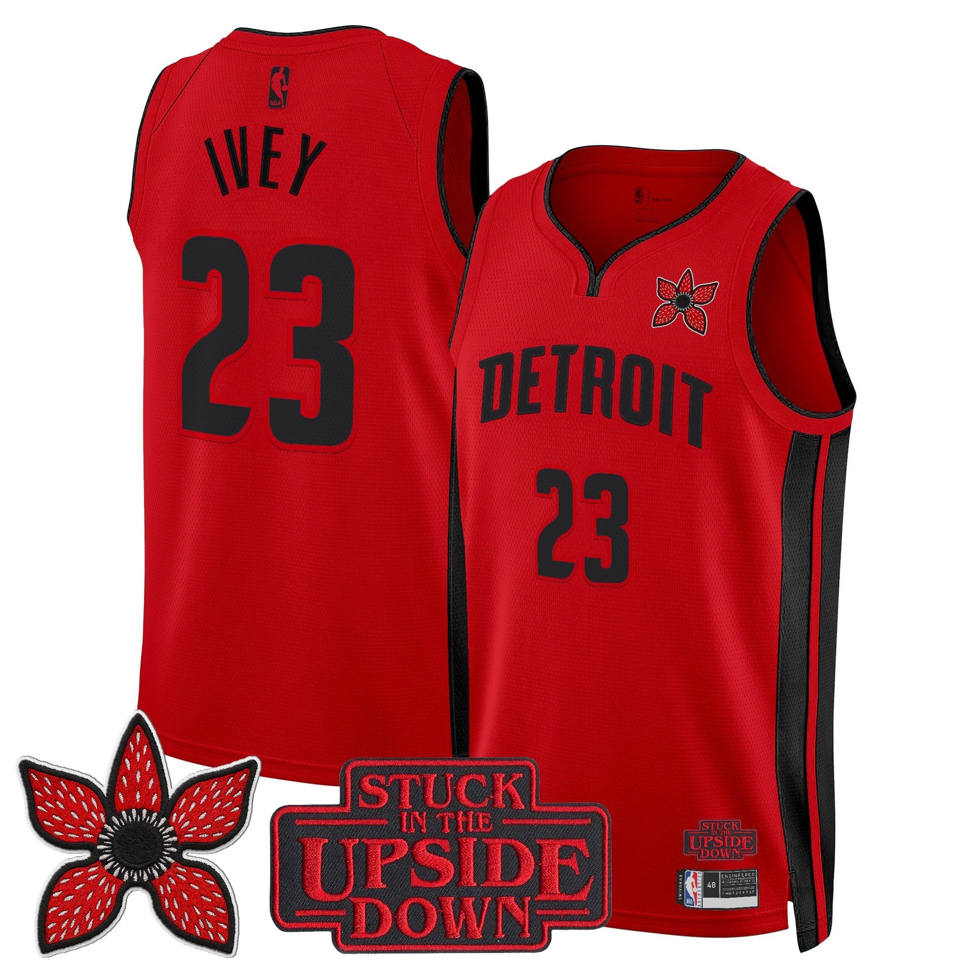 Men's Detroit Pistons 'Stranger Things Edition' Swingman Jersey - All Stitched