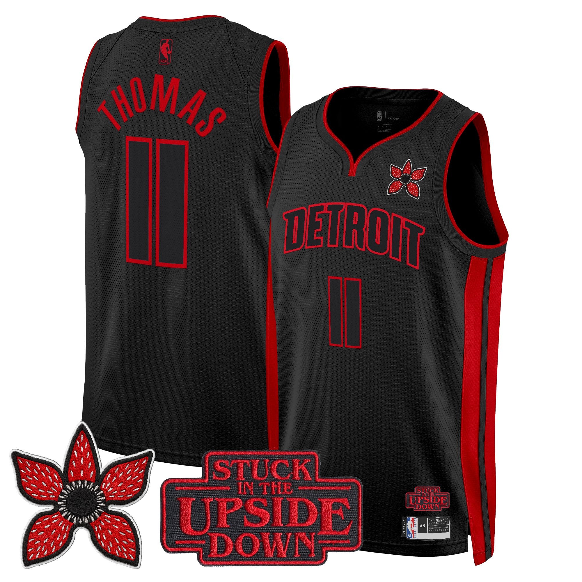 Men's Detroit Pistons 'Stranger Things Edition' Swingman Jersey - All Stitched