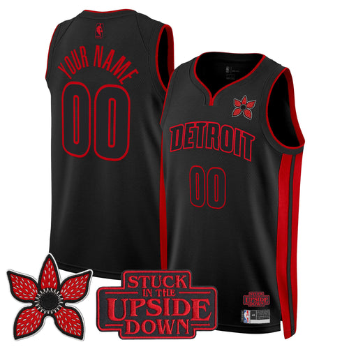 Detroit Pistons 'Stranger Things Edition' Swingman Custom Jersey - All Stitched