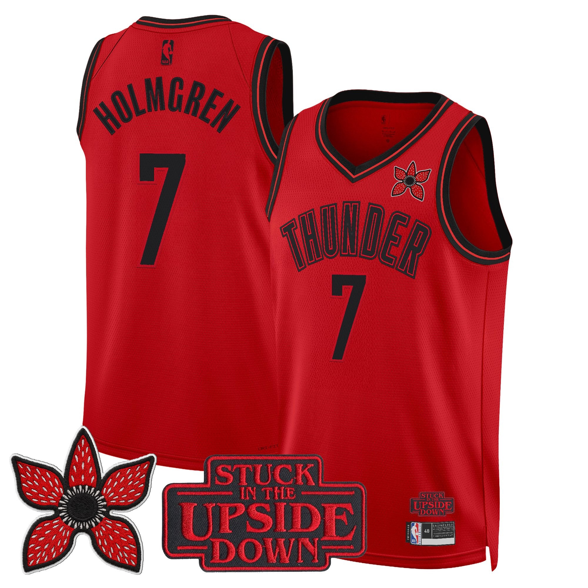 Men's Oklahoma City Thunder 'Stranger Things Edition' Swingman Jersey - All Stitched
