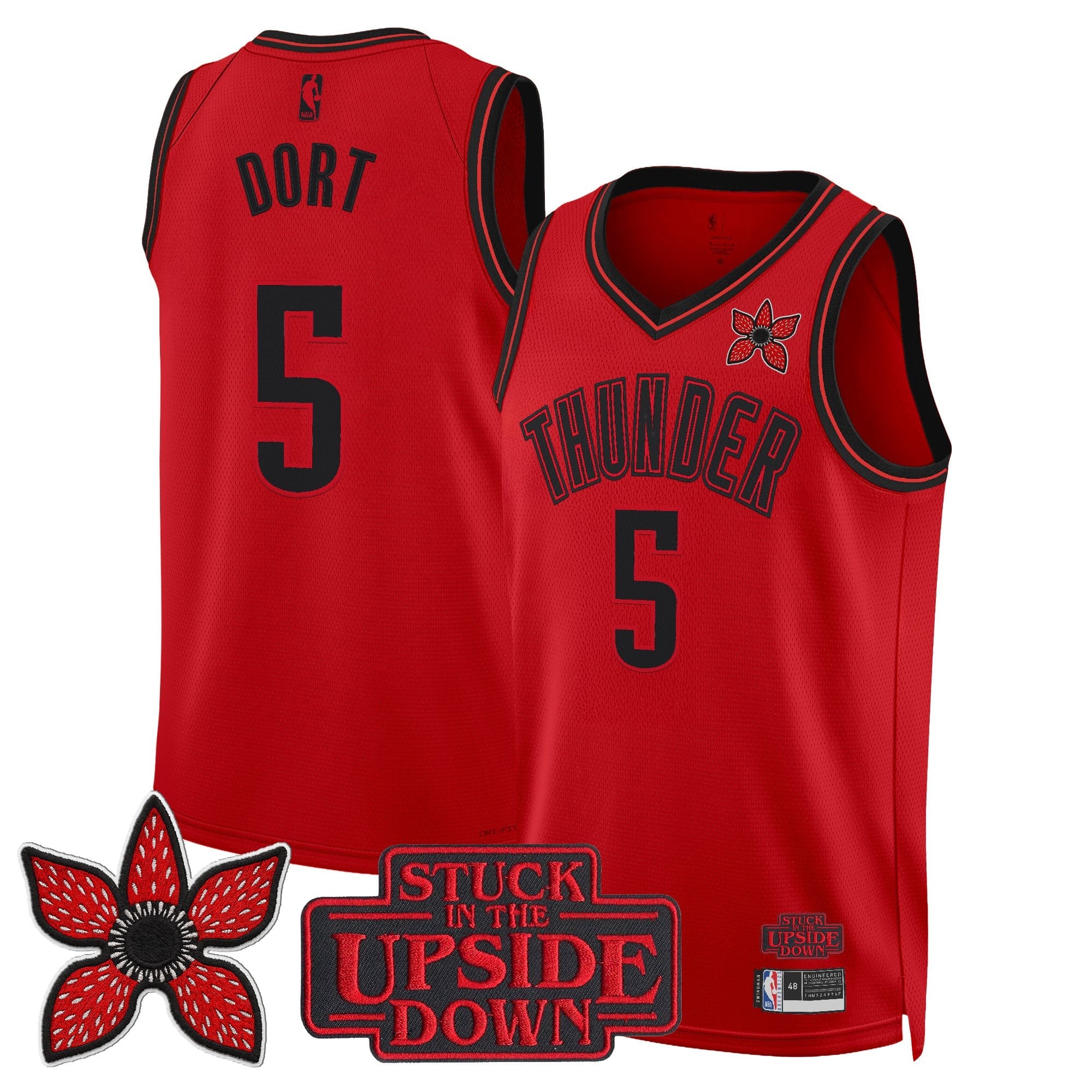 Men's Oklahoma City Thunder 'Stranger Things Edition' Swingman Jersey - All Stitched