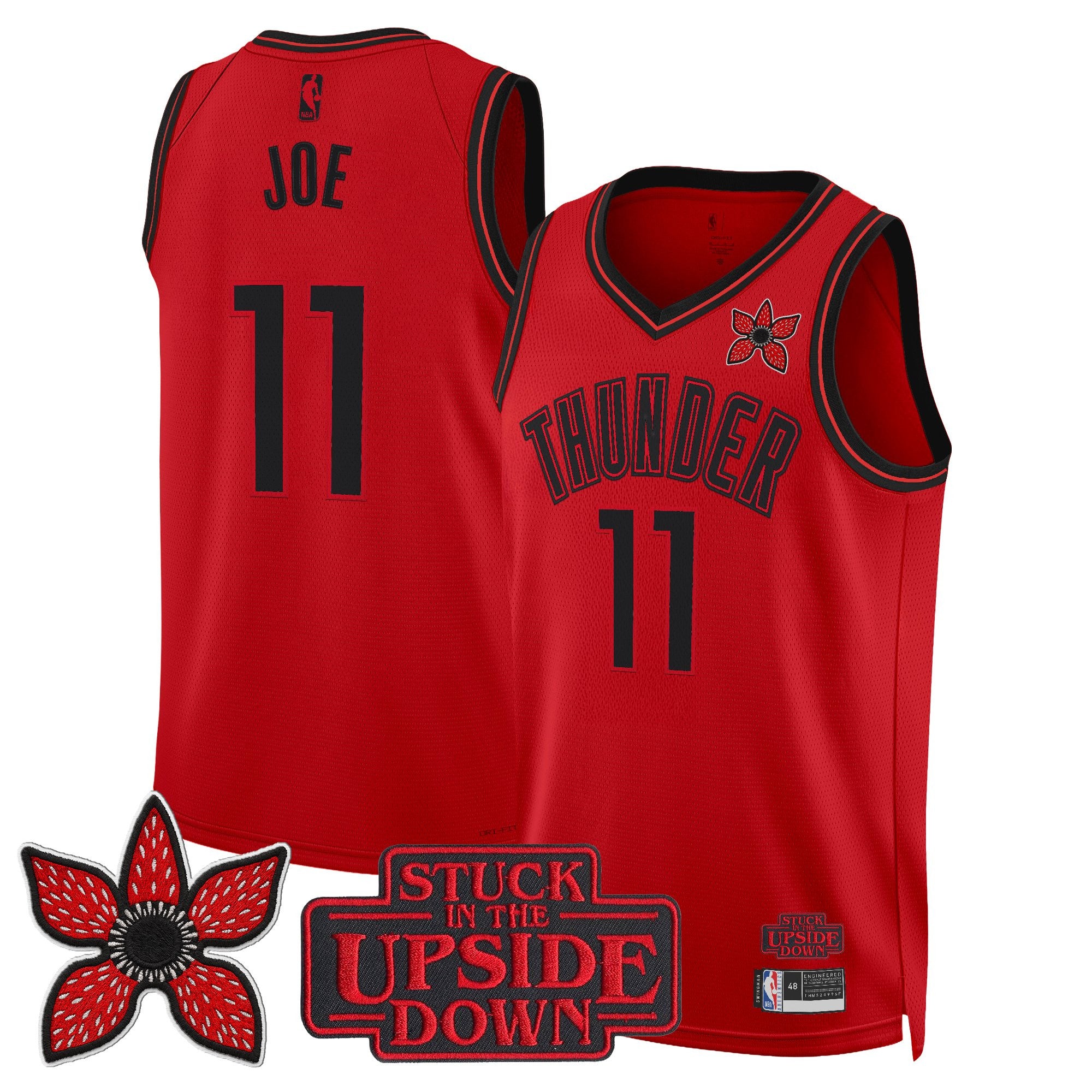 Men's Oklahoma City Thunder 'Stranger Things Edition' Swingman Jersey - All Stitched