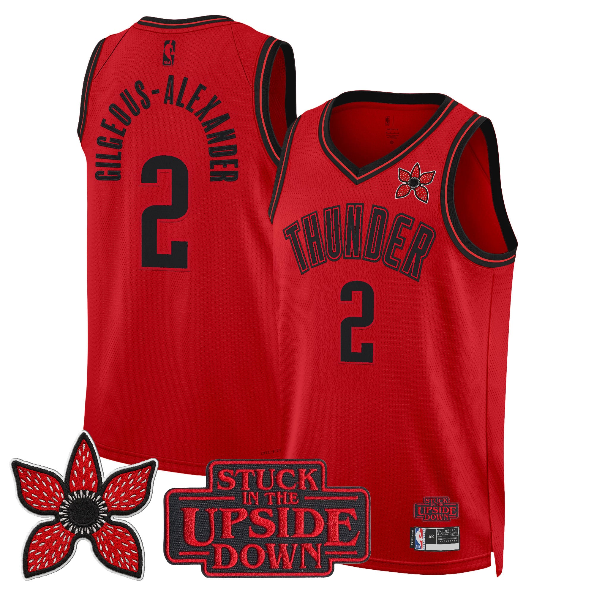 Men's Oklahoma City Thunder 'Stranger Things Edition' Swingman Jersey - All Stitched