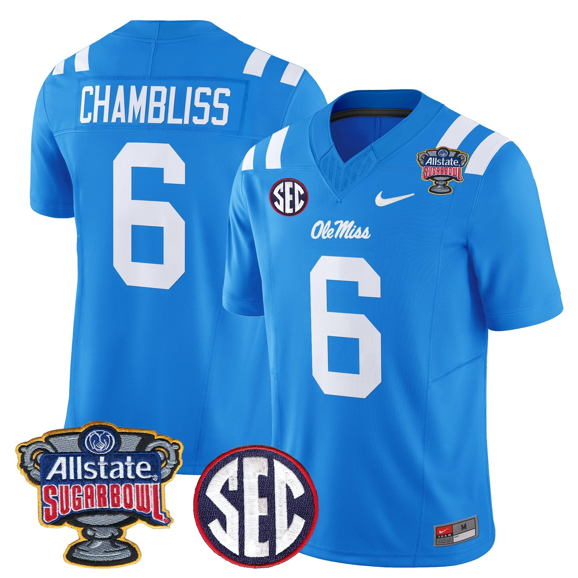 Men's Ole Miss Rebels 2026 Sugar Bowl Vapor Limited Jersey - All Stitched