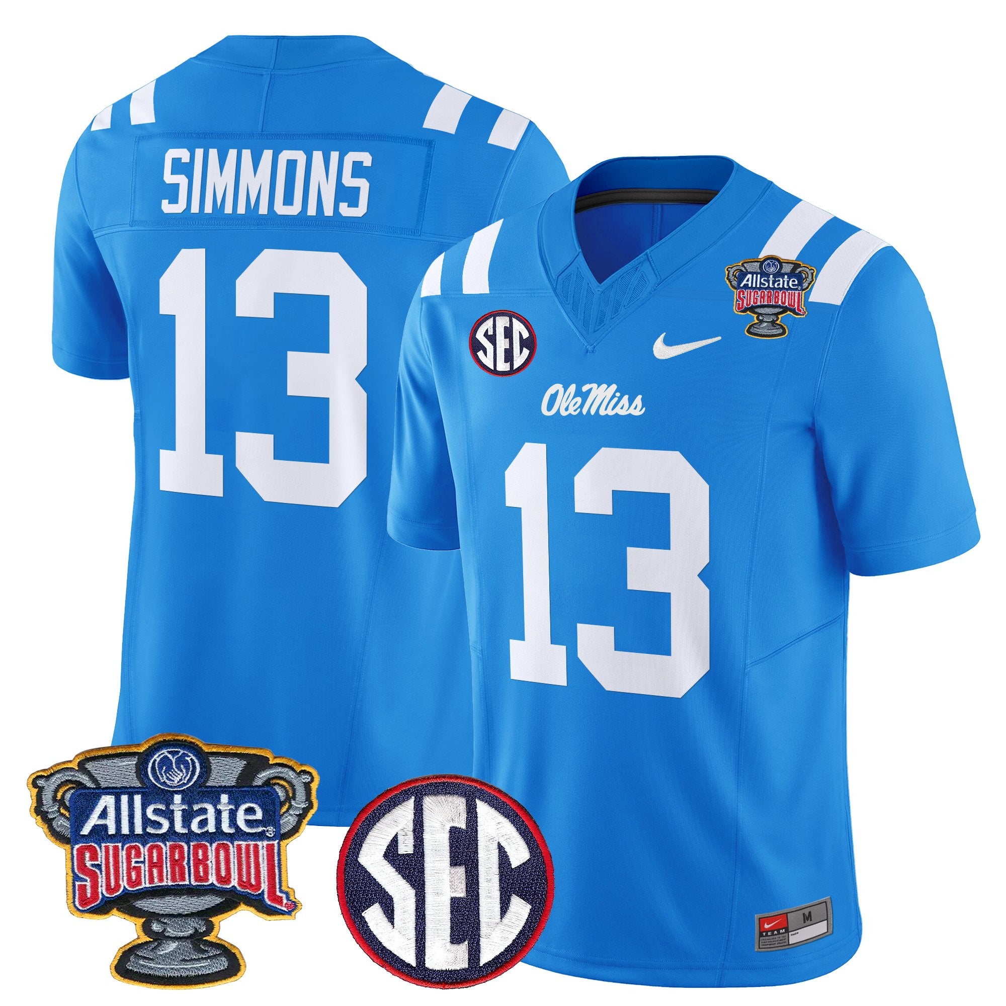 Men's Ole Miss Rebels 2026 Sugar Bowl Vapor Limited Jersey - All Stitched