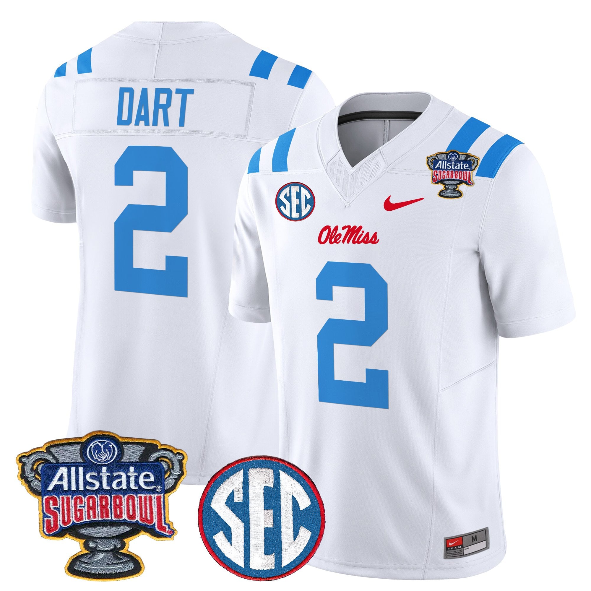 Men's Ole Miss Rebels 2026 Sugar Bowl Vapor Limited Jersey - All Stitched