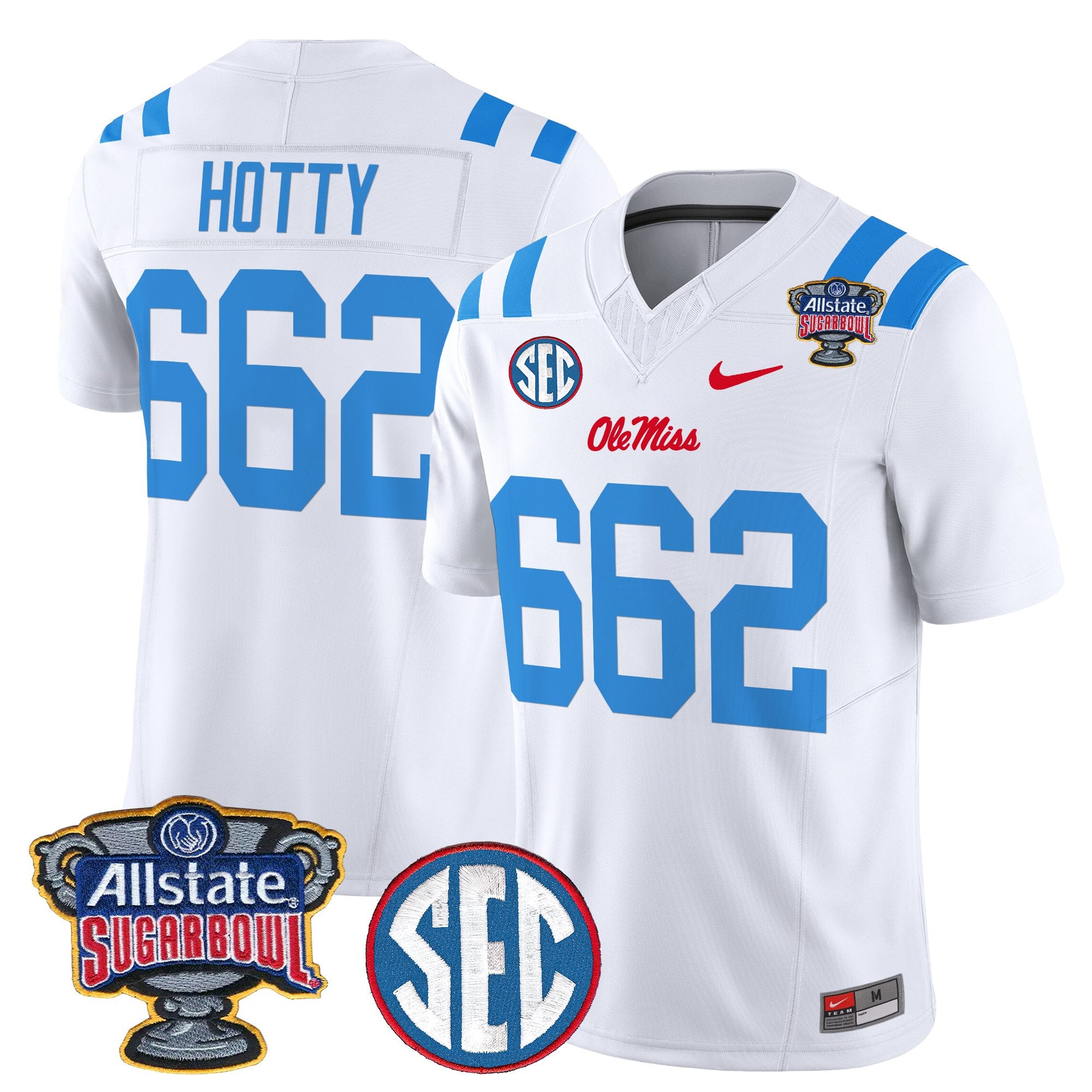 Men's Ole Miss Rebels 2026 Sugar Bowl Vapor Limited Jersey - All Stitched
