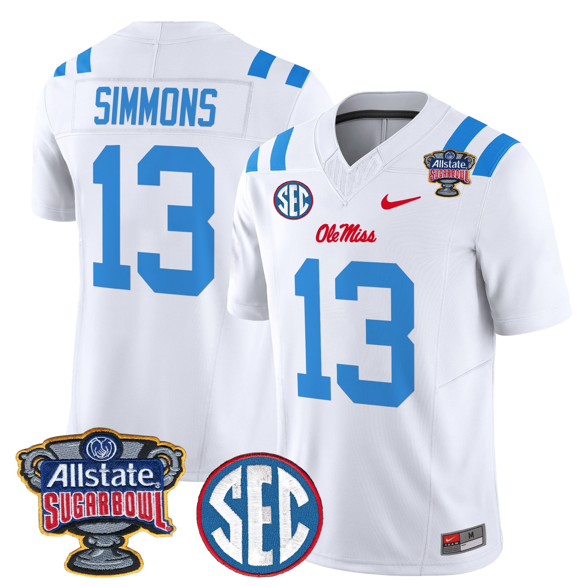 Men's Ole Miss Rebels 2026 Sugar Bowl Vapor Limited Jersey - All Stitched