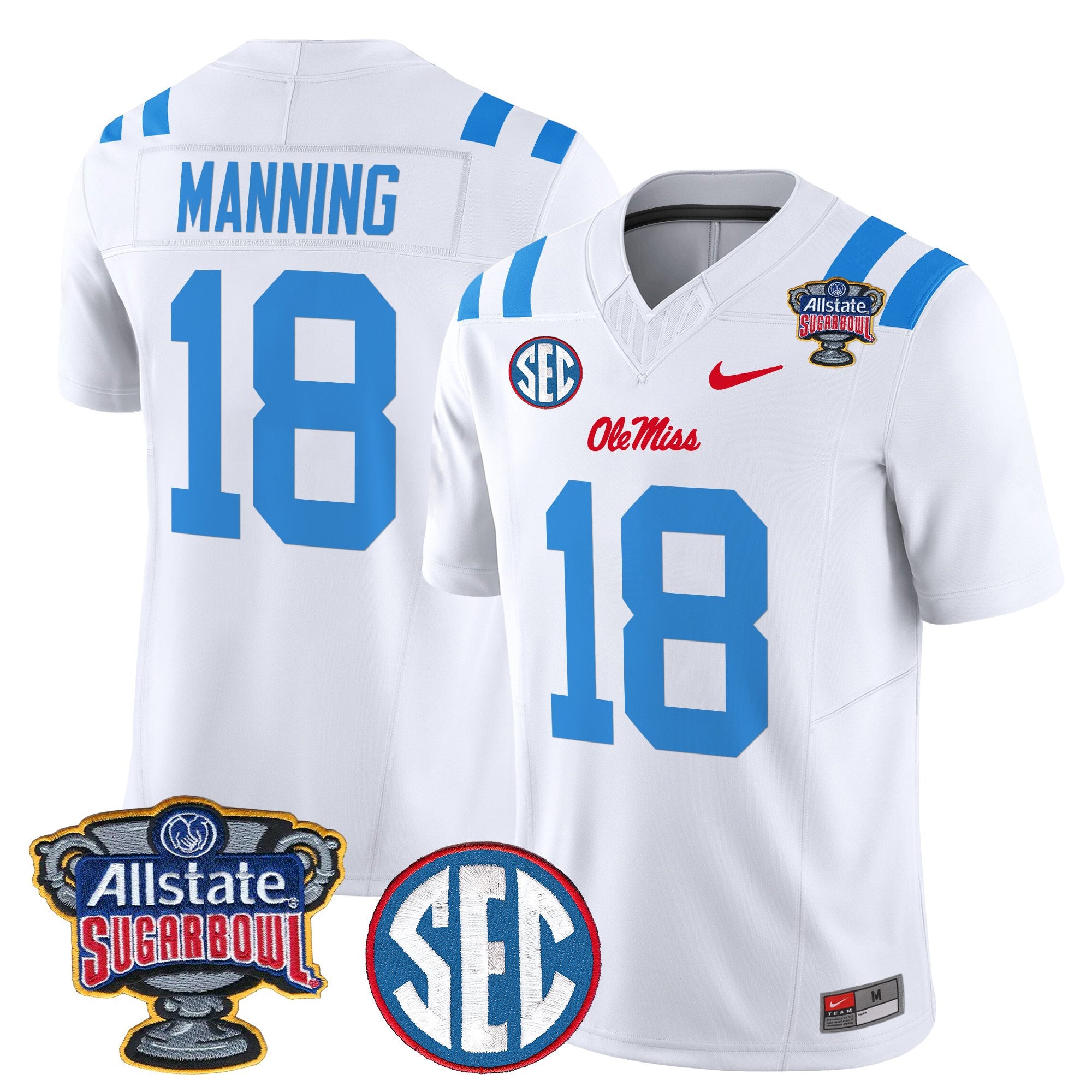 Men's Ole Miss Rebels 2026 Sugar Bowl Vapor Limited Jersey - All Stitched
