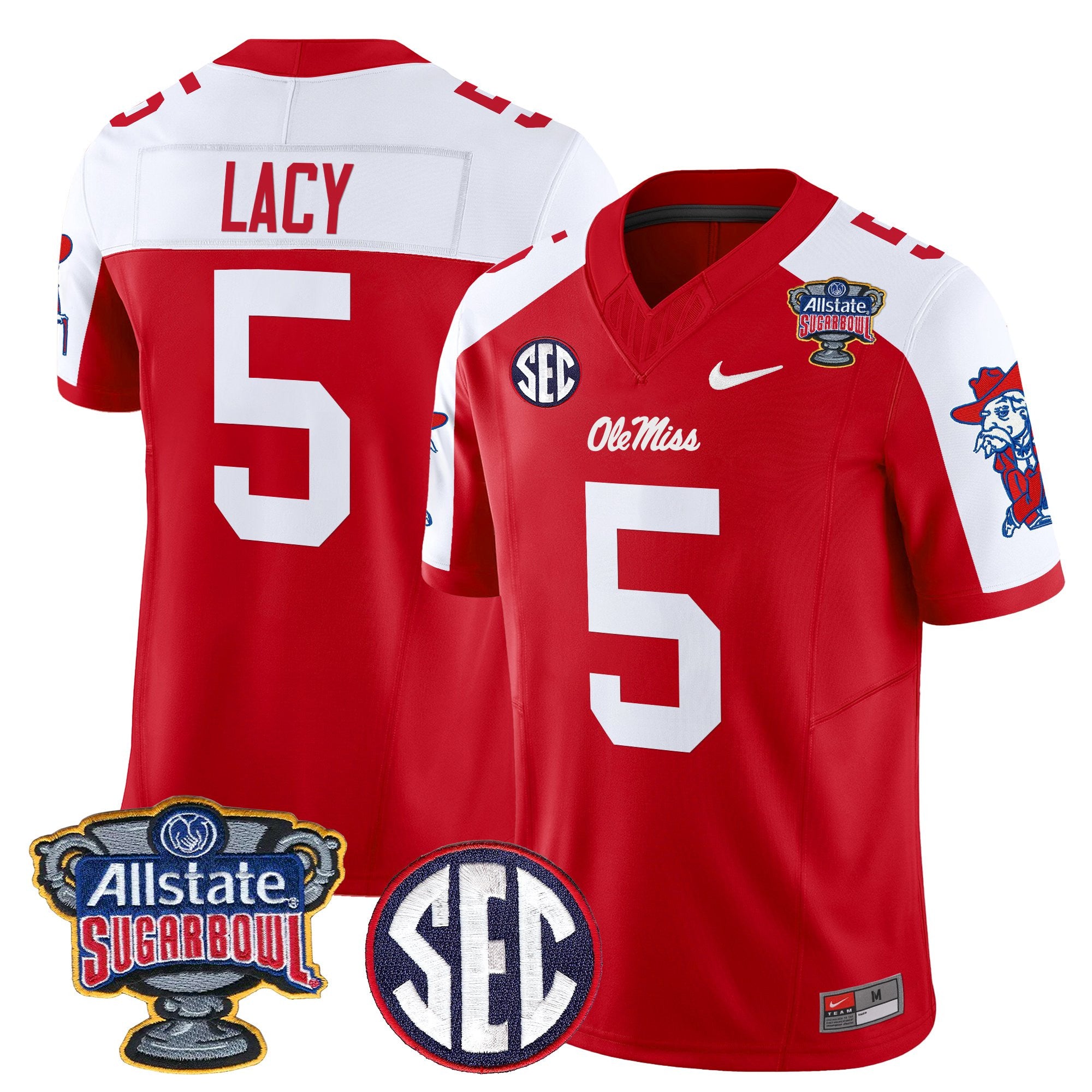 Men's Ole Miss Rebels 2026 Sugar Bowl Vapor Limited Jersey - All Stitched