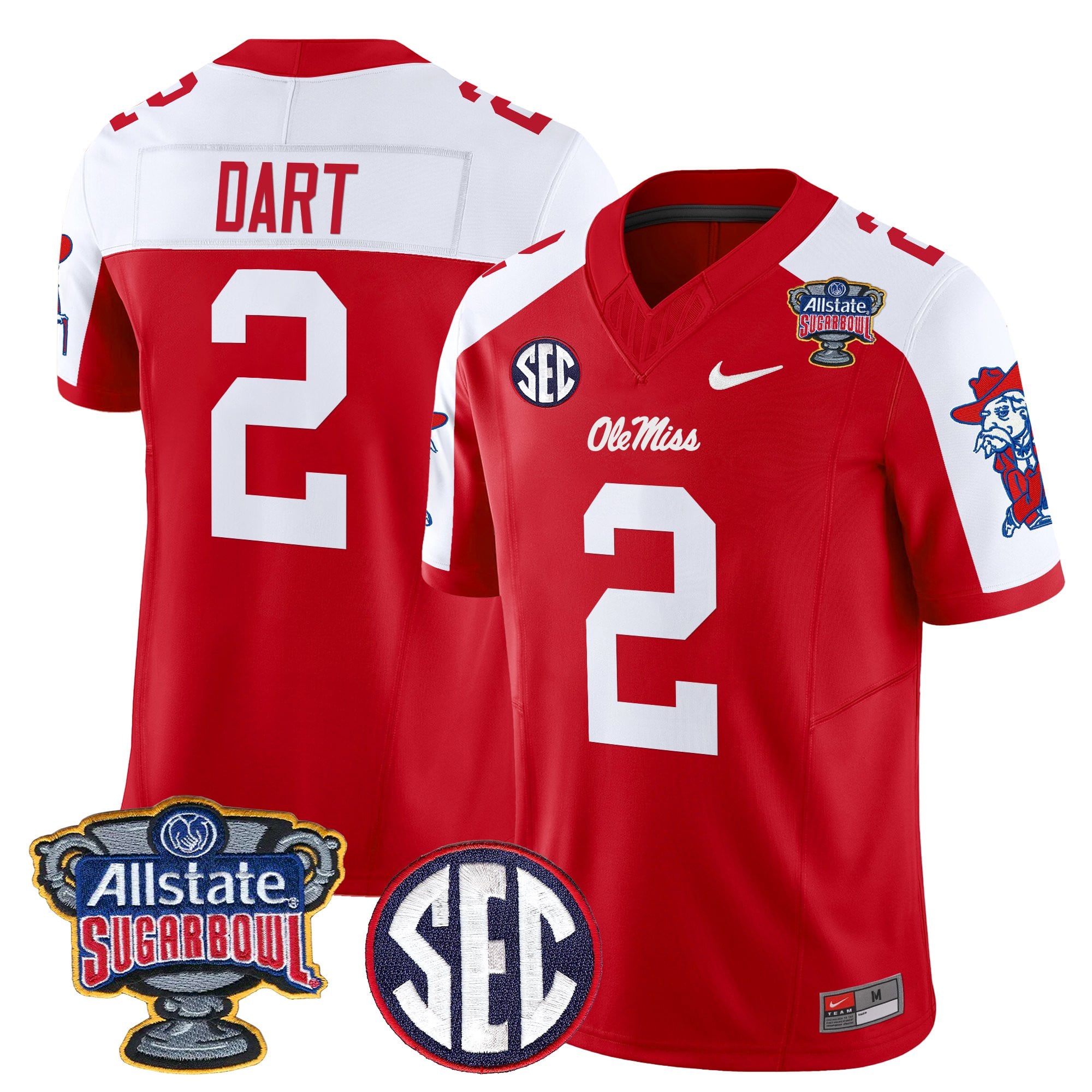 Men's Ole Miss Rebels 2026 Sugar Bowl Vapor Limited Jersey - All Stitched