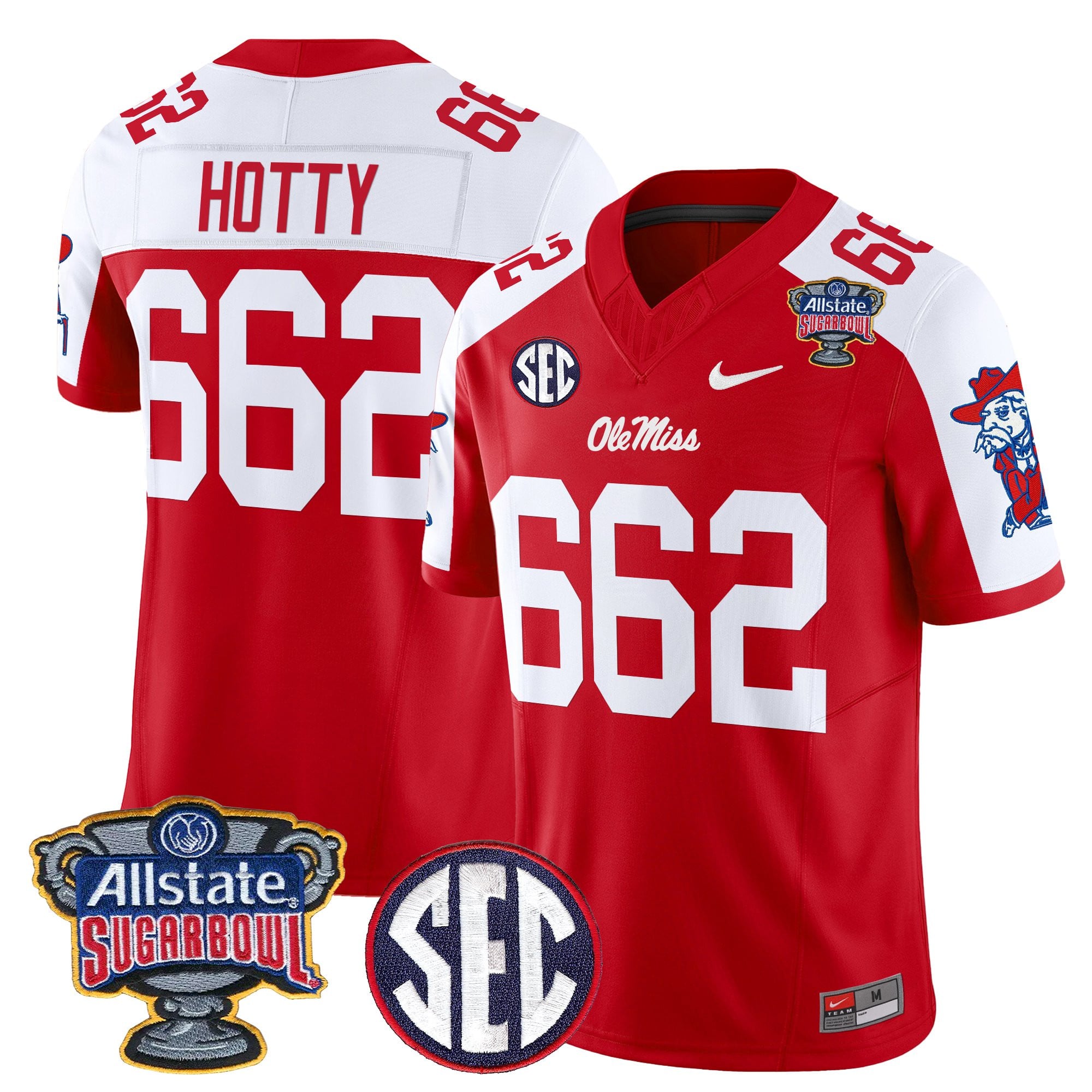 Men's Ole Miss Rebels 2026 Sugar Bowl Vapor Limited Jersey - All Stitched