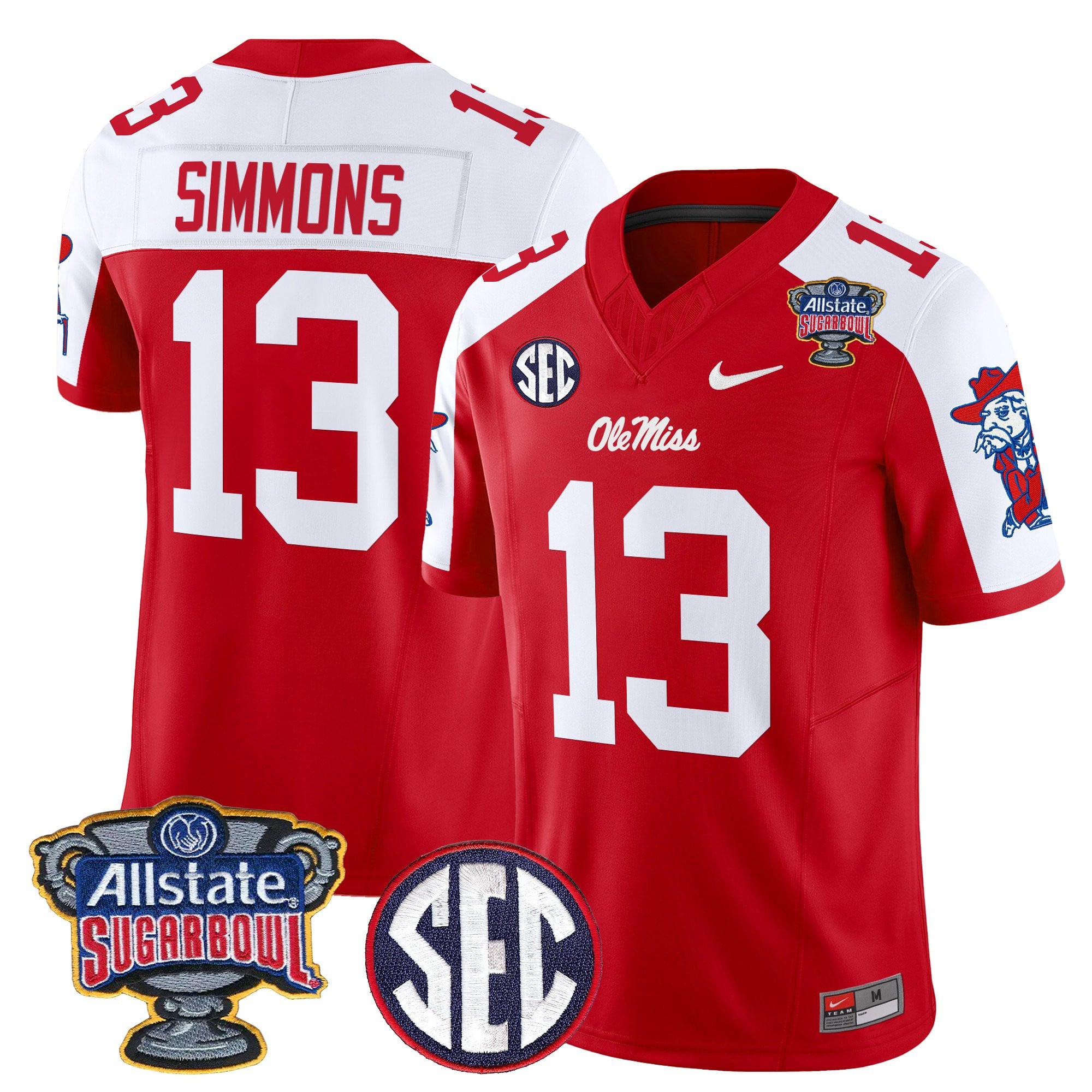 Men's Ole Miss Rebels 2026 Sugar Bowl Vapor Limited Jersey - All Stitched
