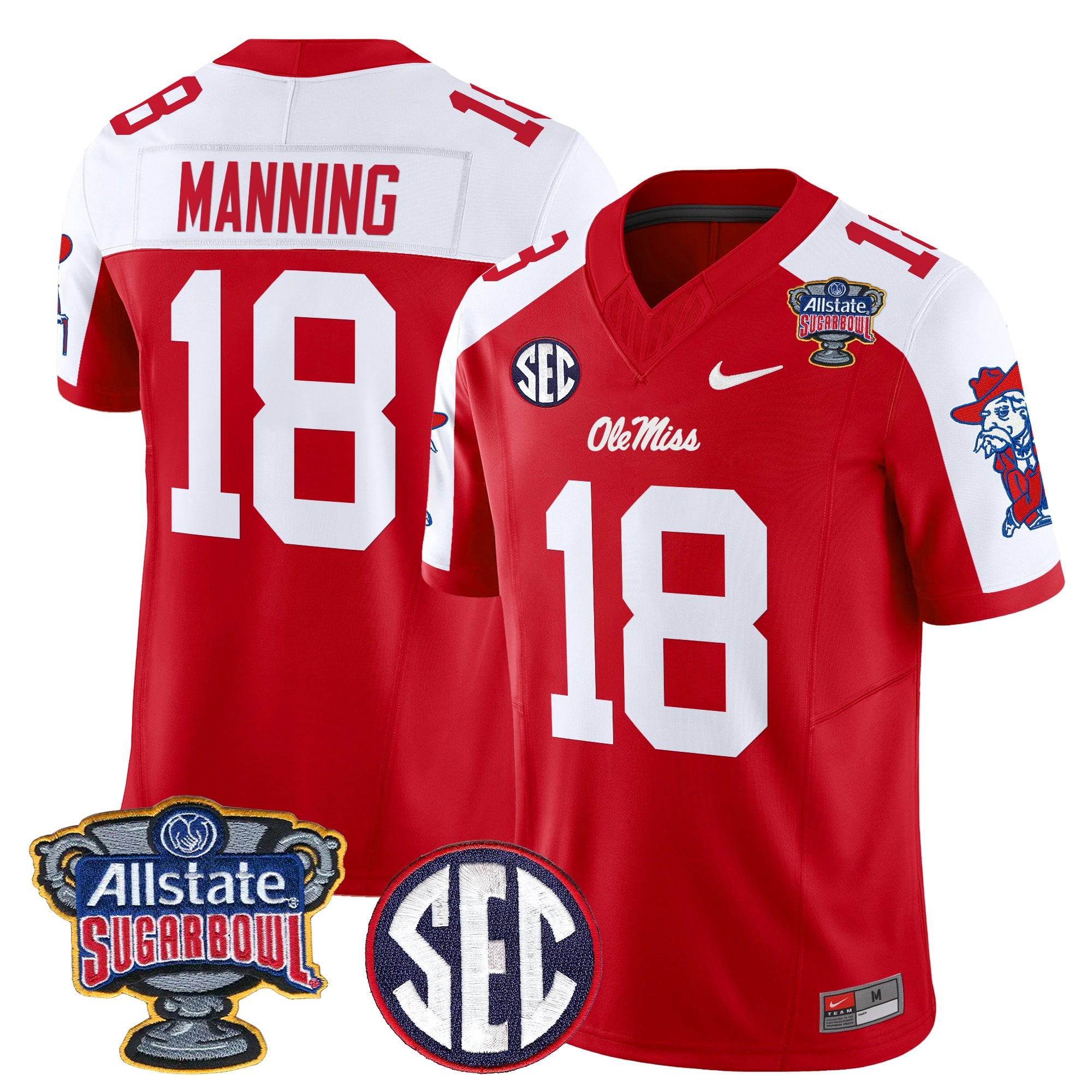 Men's Ole Miss Rebels 2026 Sugar Bowl Vapor Limited Jersey - All Stitched