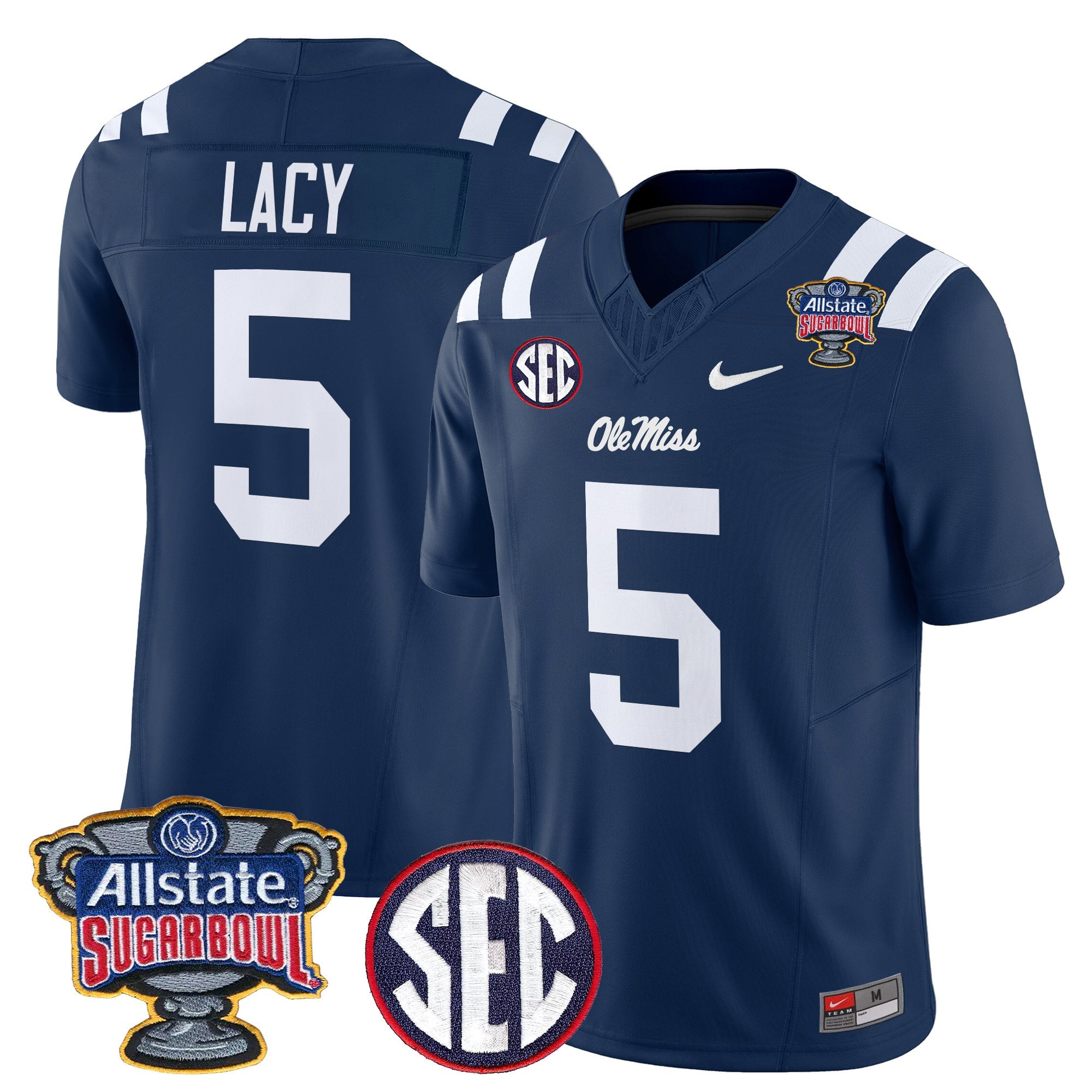 Men's Ole Miss Rebels 2026 Sugar Bowl Vapor Limited Jersey - All Stitched