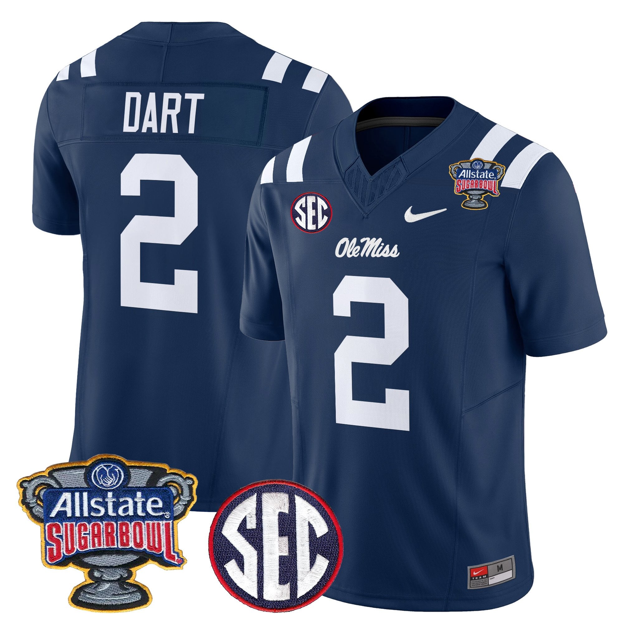 Men's Ole Miss Rebels 2026 Sugar Bowl Vapor Limited Jersey - All Stitched