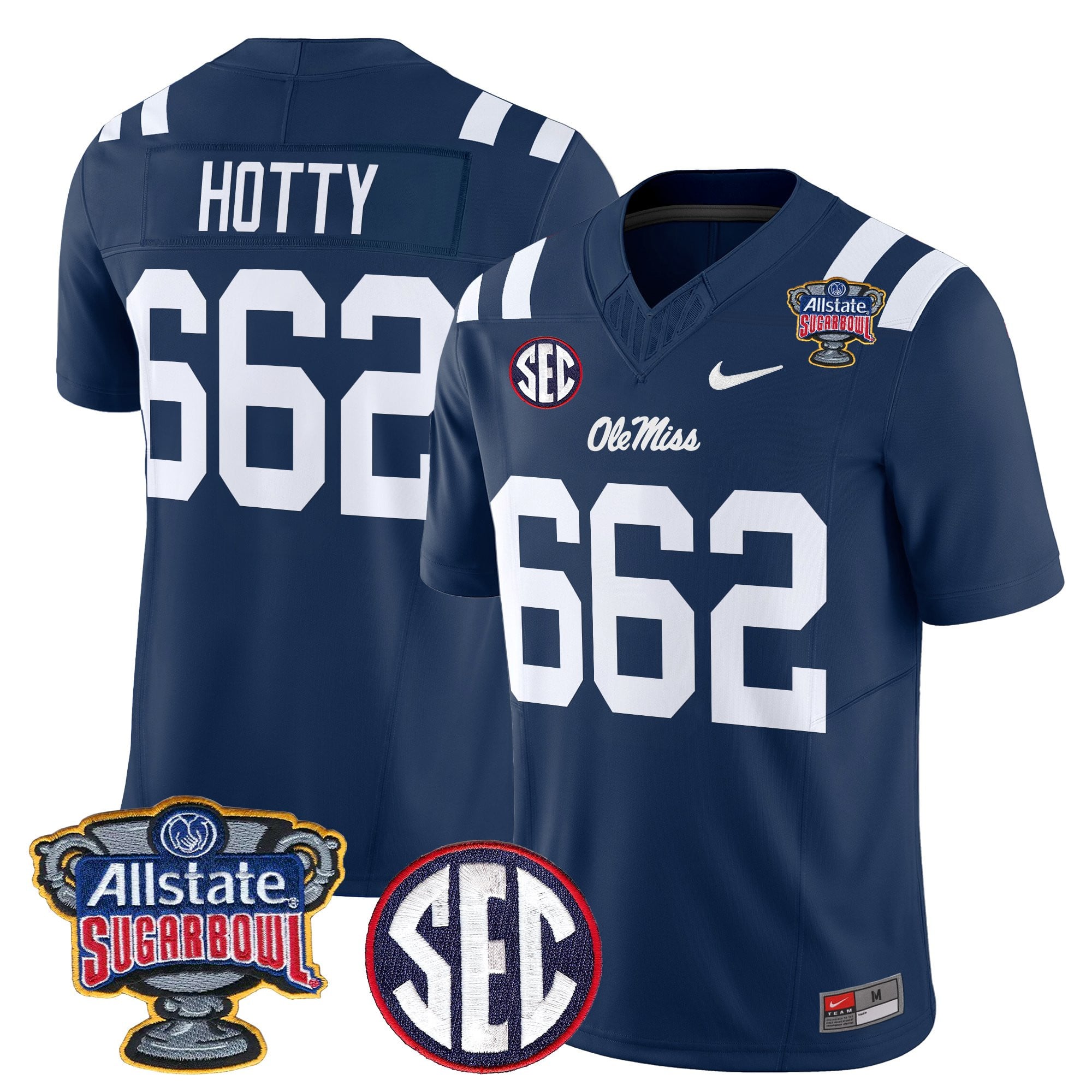 Men's Ole Miss Rebels 2026 Sugar Bowl Vapor Limited Jersey - All Stitched