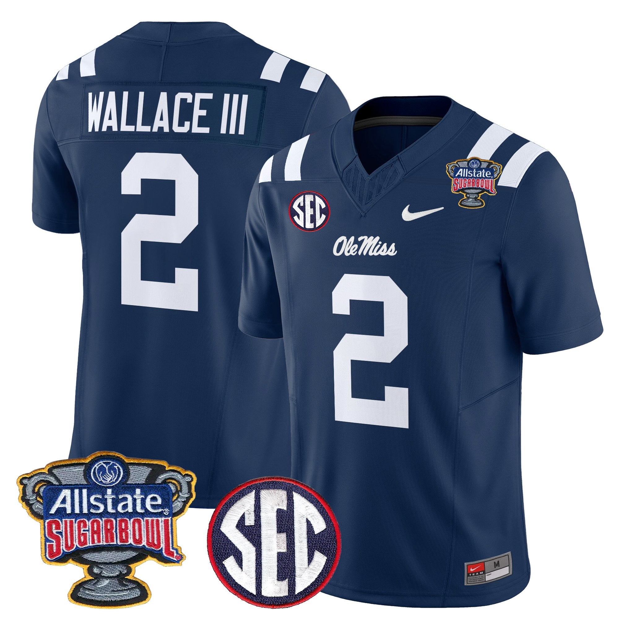 Men's Ole Miss Rebels 2026 Sugar Bowl Vapor Limited Jersey - All Stitched