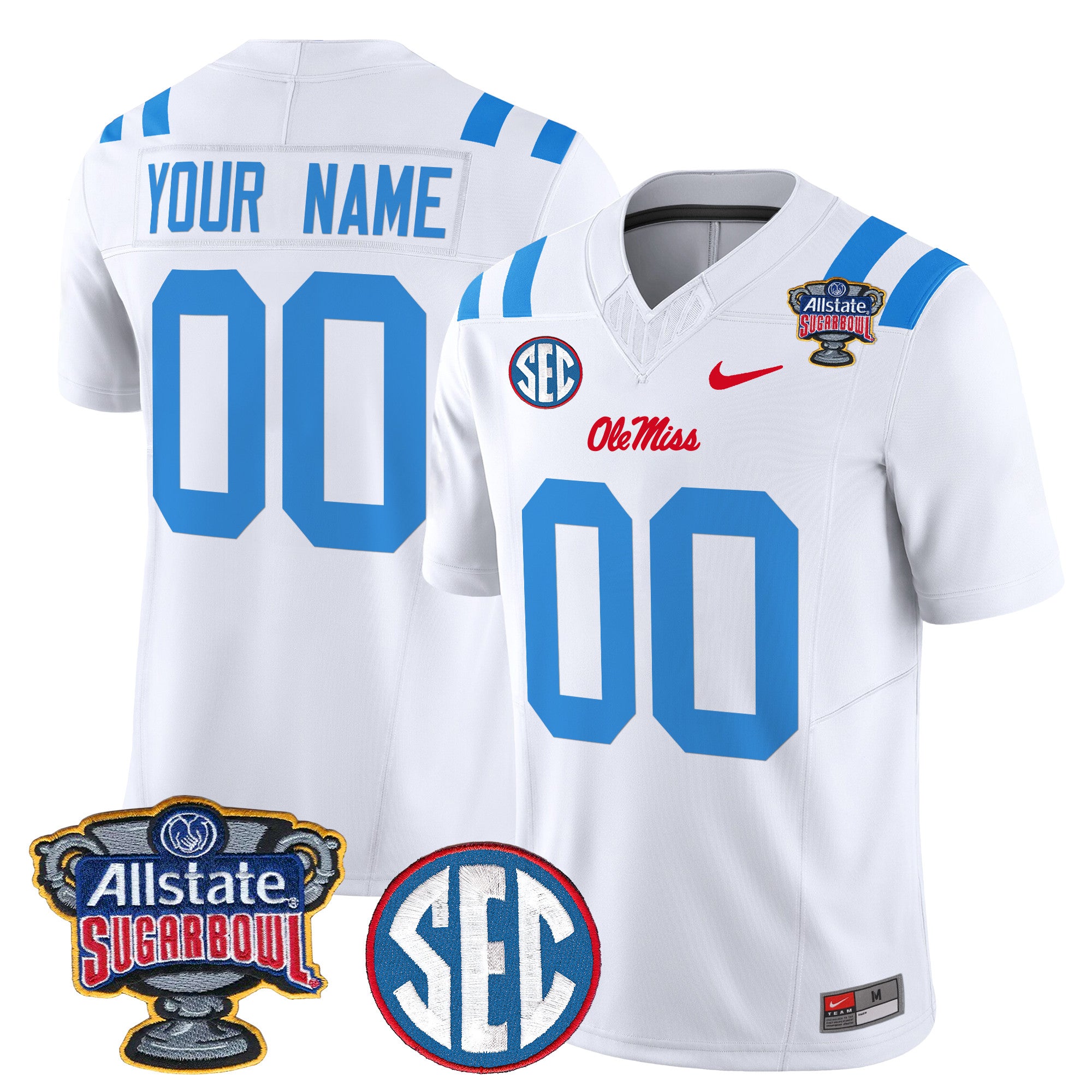 Ole Miss Rebels 2026 Sugar Bowl Vapor Limited Custom Jersey - All Stitched