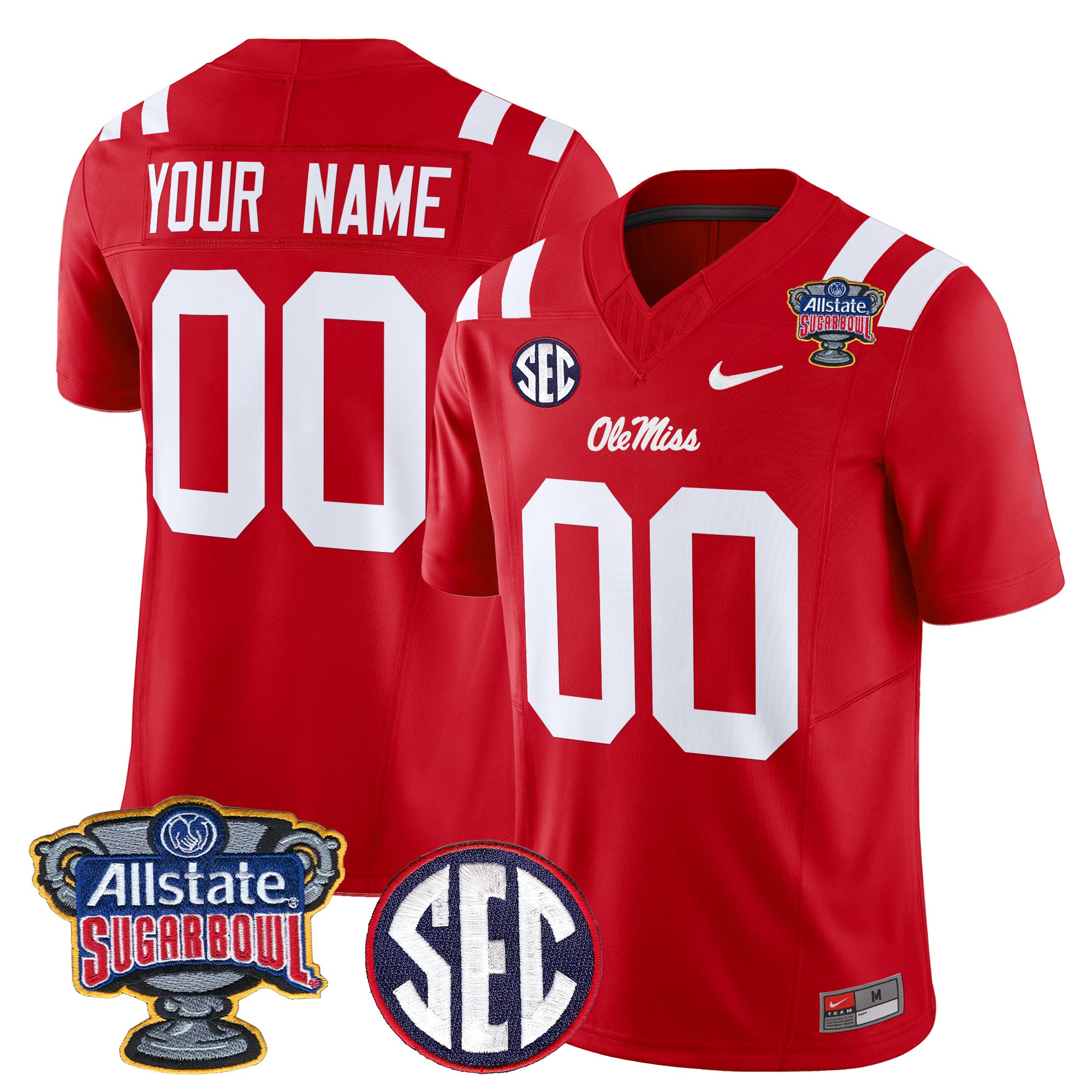 Ole Miss Rebels 2026 Sugar Bowl Vapor Limited Custom Jersey - All Stitched