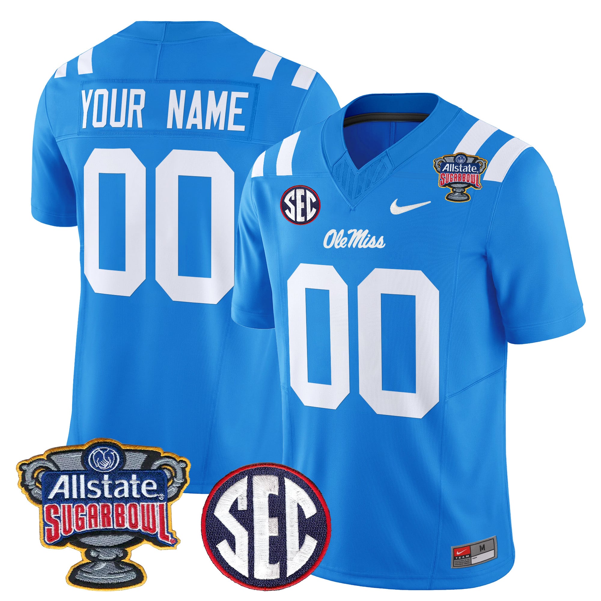 Ole Miss Rebels 2026 Sugar Bowl Vapor Limited Custom Jersey - All Stitched